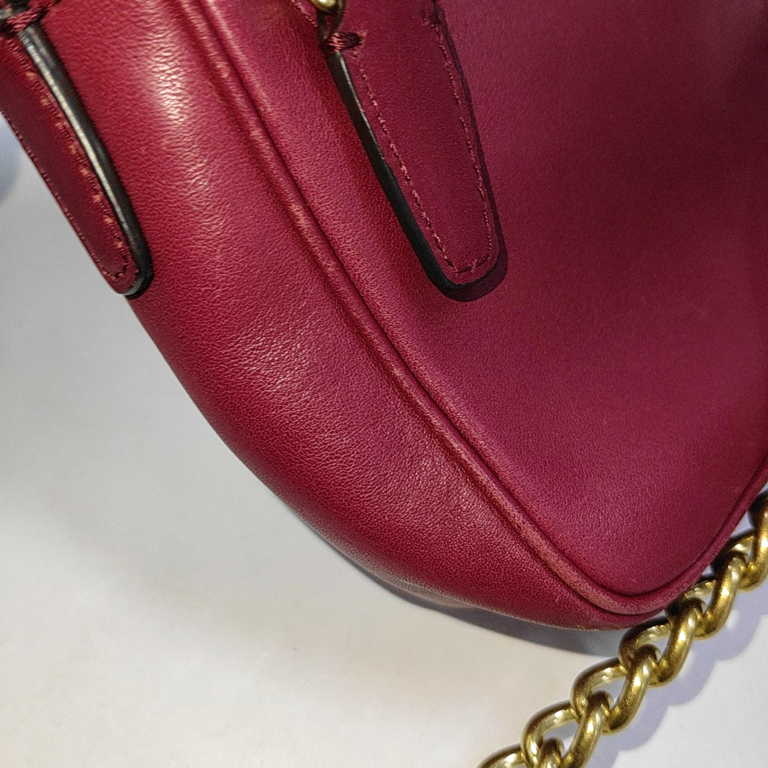 COACH Camera Bag Pink Leather Fringe Single Shoulder Crossbody Bag Golden hardware-(SKU)-14510402