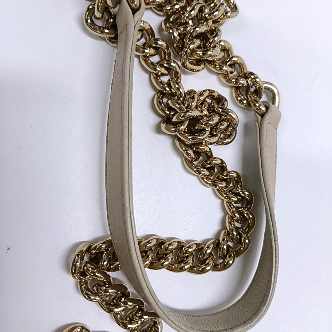 CHANEL ELAPHE White Lamb Skin V-Stitch Single Shoulder Bag Handbag Crossbody Bag with Gold Hardware-(SKU)-964402541