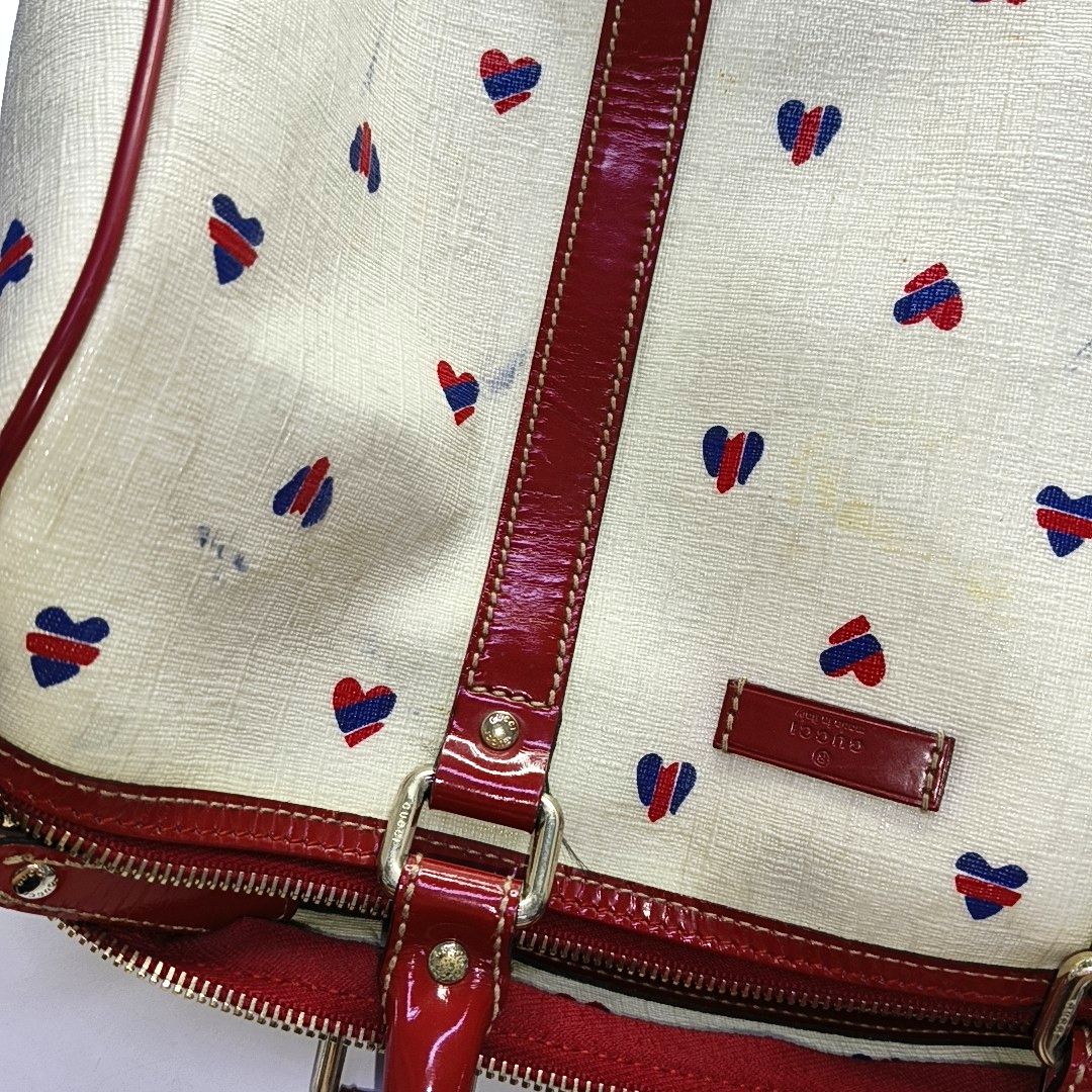 GUCCI Joy Beige Coated Canvas Printed Tote Bag Golden hardware-(SKU)-955096303