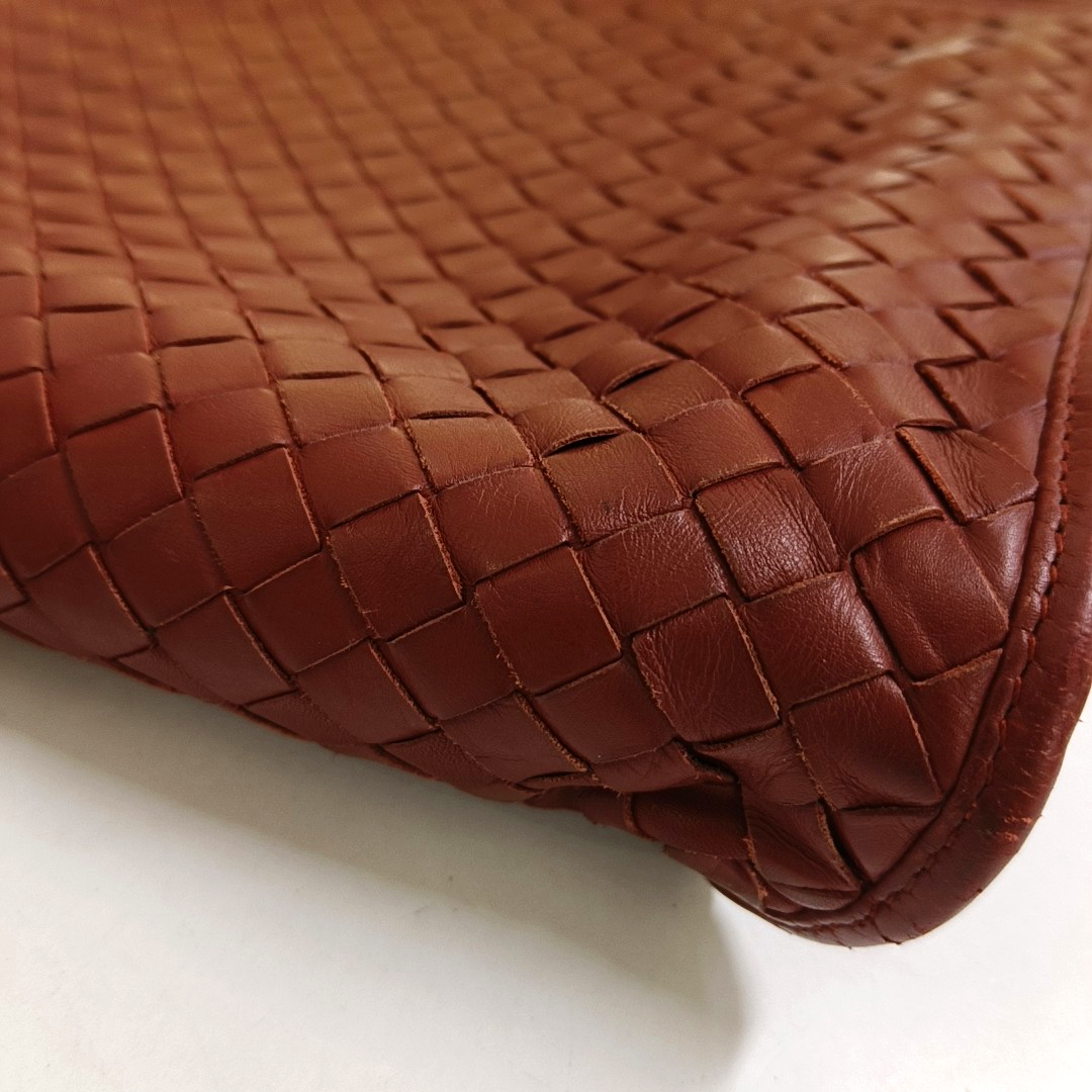 BOTTEGA VENETA Red Cowhide Tote Bag Black hardware-(SKU)-946395662