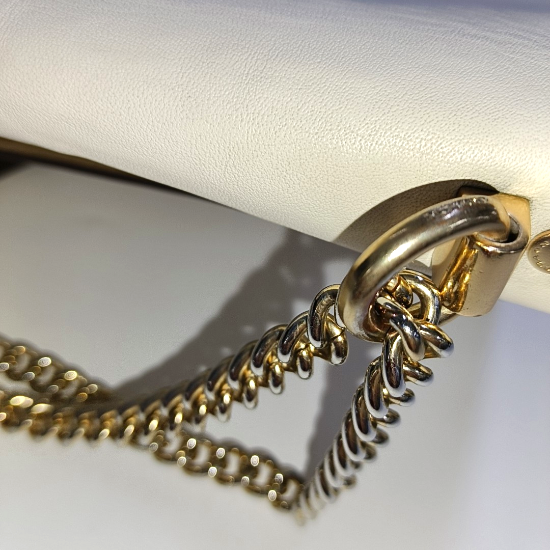 COACH KLARE Beige Leather Old Flower Embossed Crossbody Bag Shoulder Bag Golden hardware-(SKU)-942136285