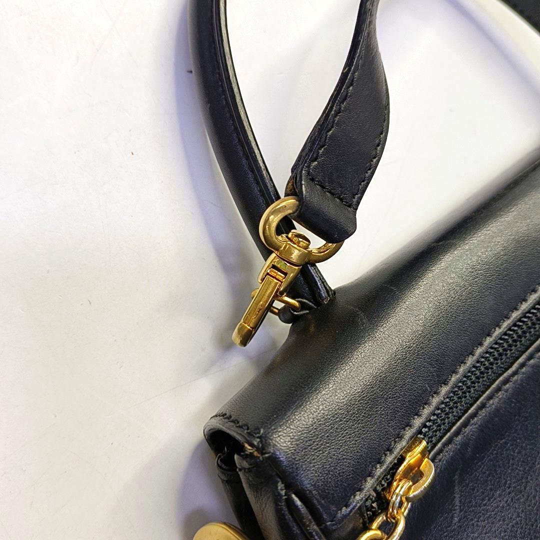 CELINE Tote bag Black Cowhide Single Shoulder Bag Tote Bag Golden hardware Removable shoulder strap-(SKU)-944455905