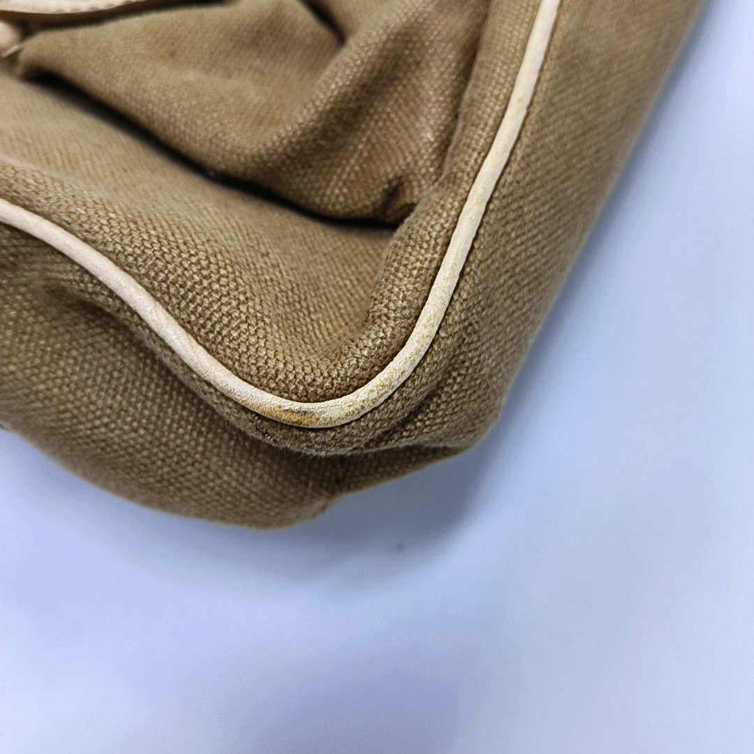 CELINE BOOGIE Khaki Canvas Tote Bag Golden hardware-(SKU)-945694402