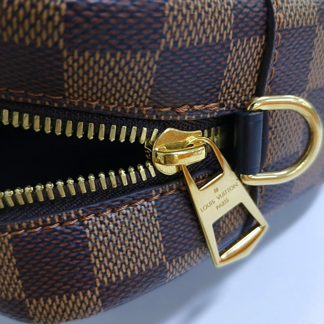 LOUIS VUITTON VALISETTE BB Brown Coated Canvas Checkered Camera Bag Crossbody Bag Removable Strap-(SKU)-968883454