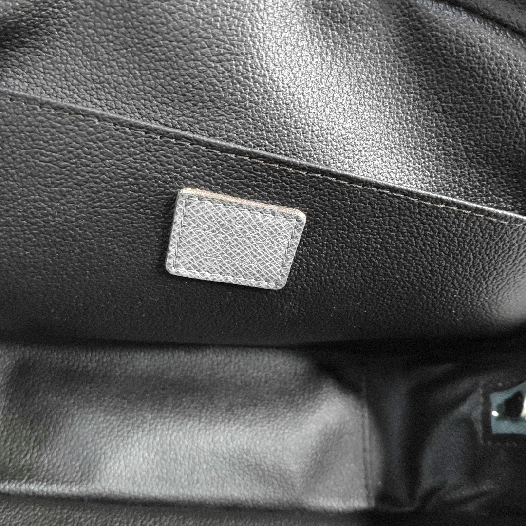 LOUIS VUITTON Grey Cowhide Clutch Bag Silver Hardware-(SKU)-960386024