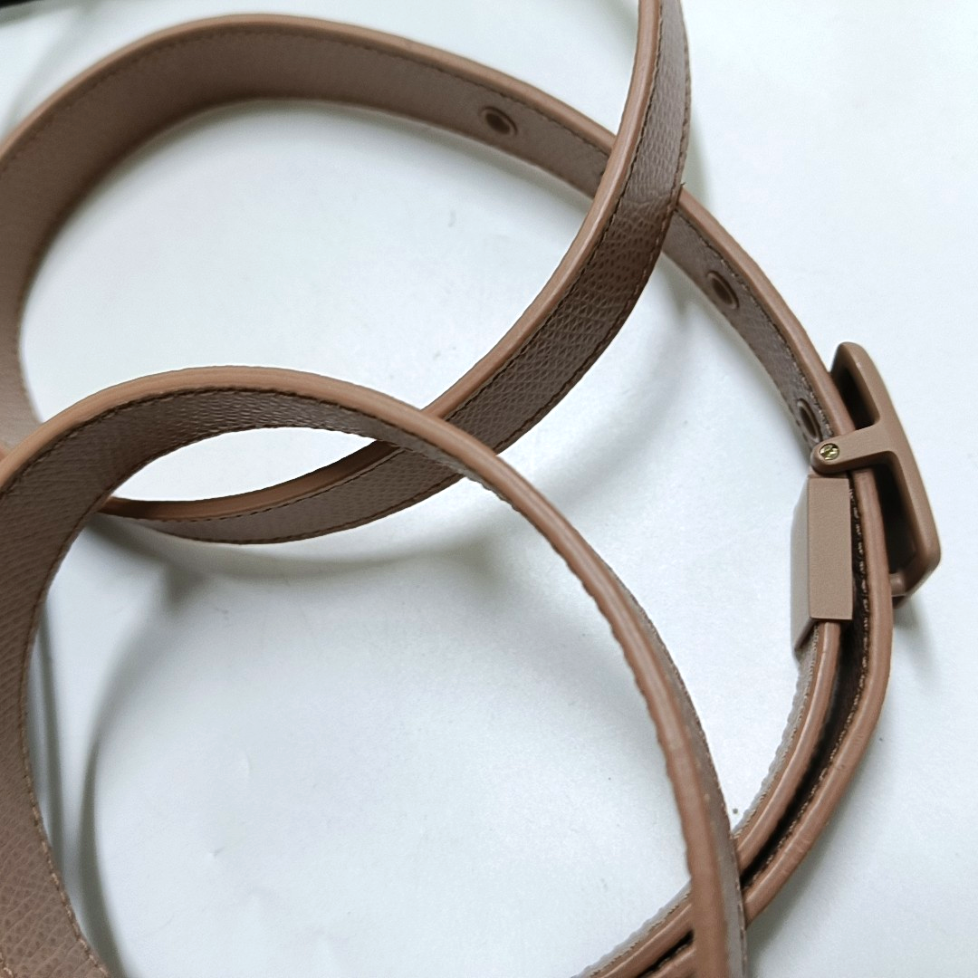 DIOR 30 Montaigne Pinkish Brown Leather Shoulder Bag Crossbody with Detachable Strap-(SKU)-958701206