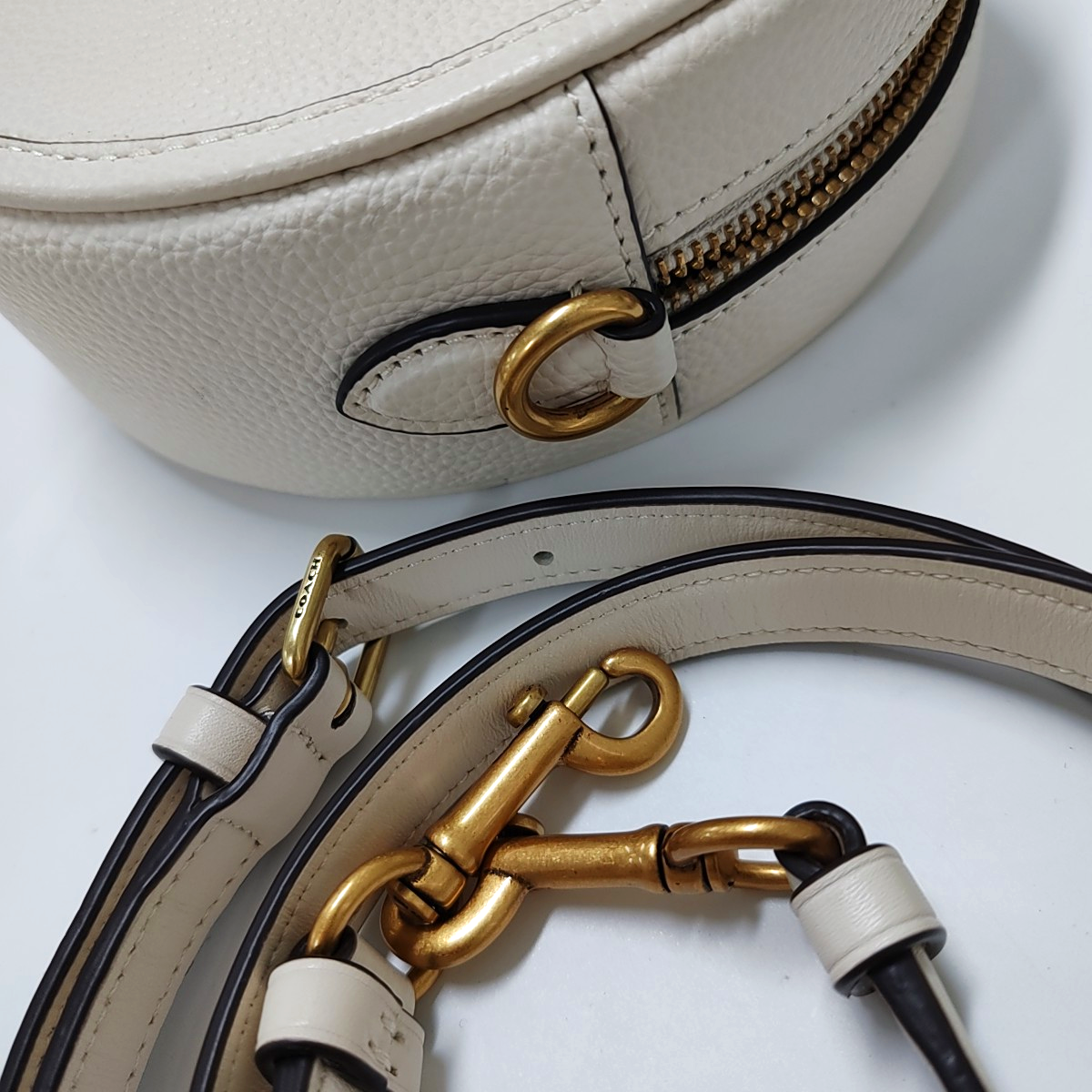 COACH White Leather Single Shoulder Bag Removable shoulder strap-(SKU)-940161212