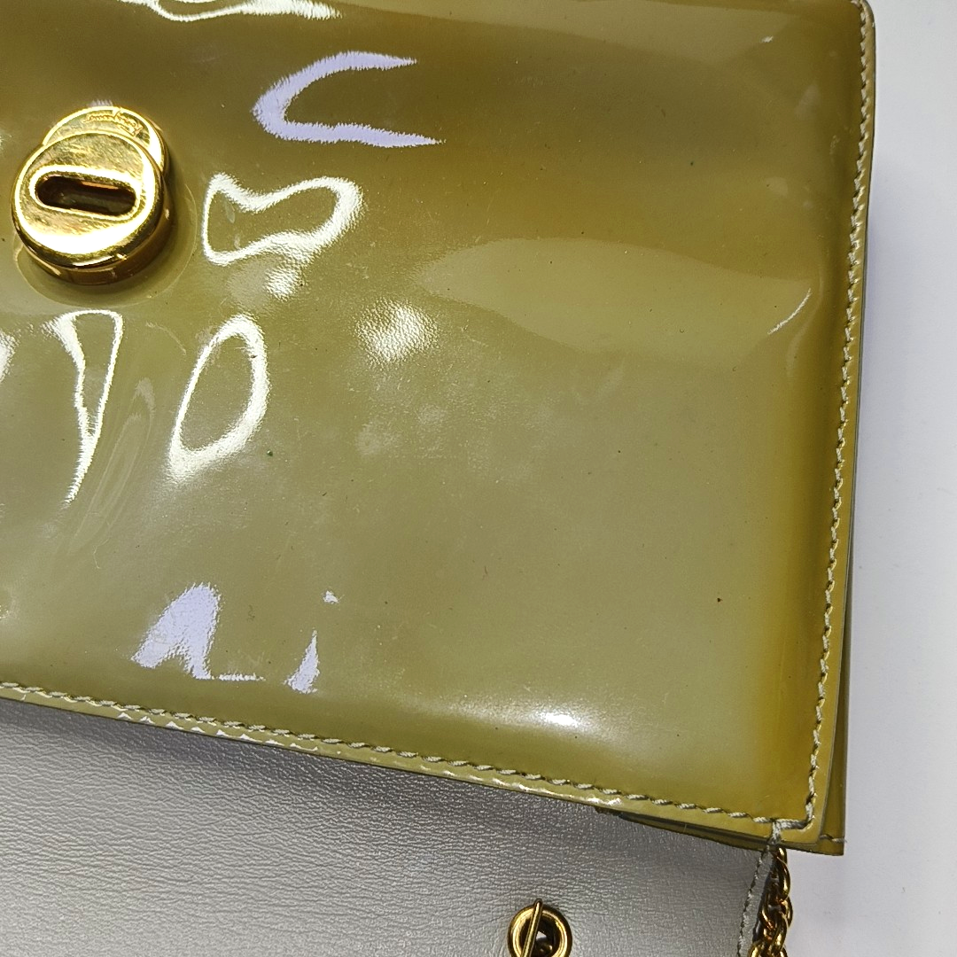 FERRAGAMO Ginny Green Cowhide Single Shoulder Bag Crossbody Golden hardware-(SKU)-942638146