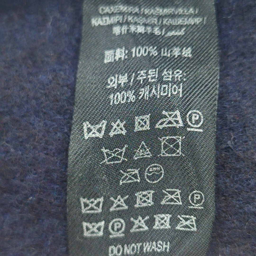 BURBERRY Dark Blue Cashmere Scarf-(SKU)-936488399