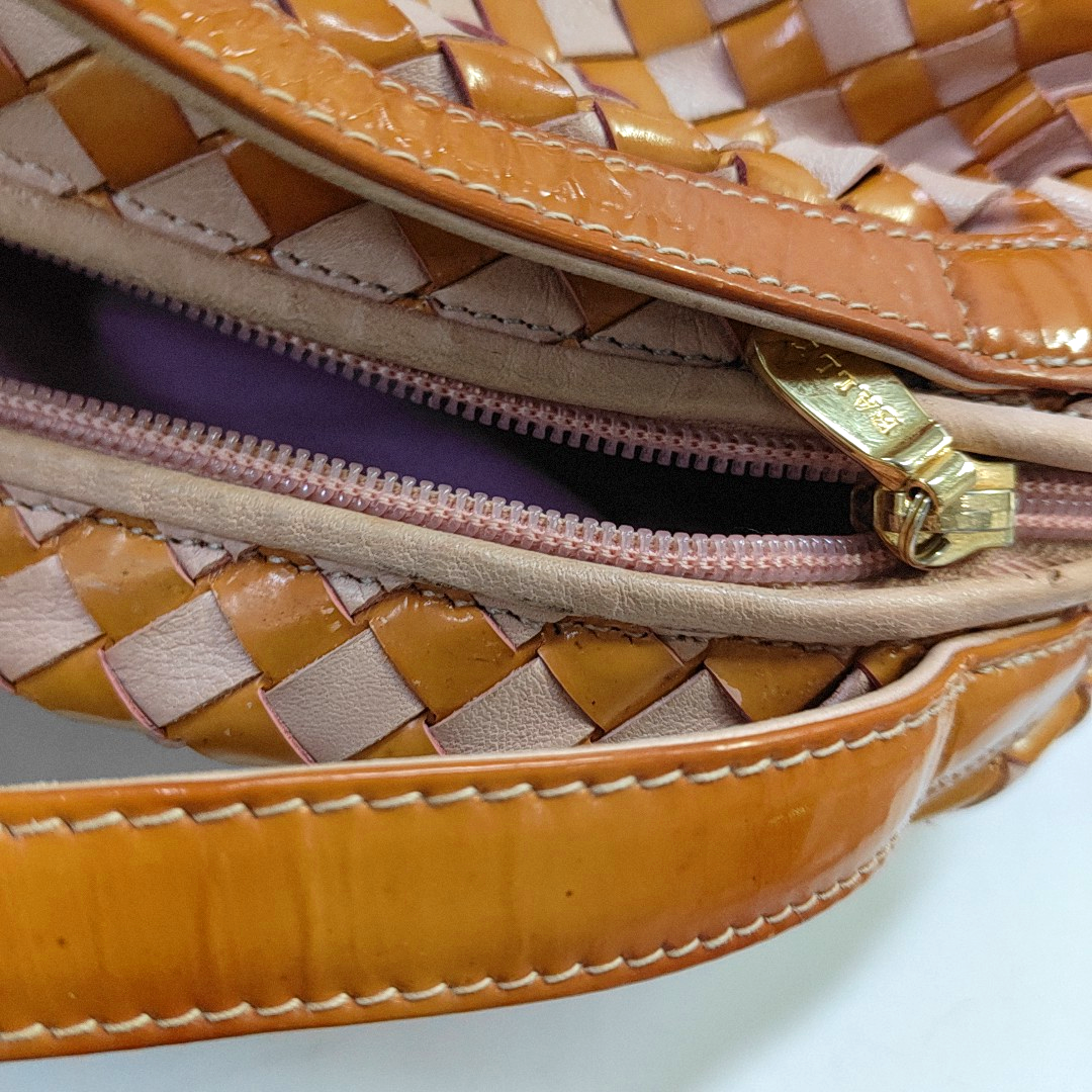 BALLY Tote bag Brown Leather Woven Handbag Golden hardware-(SKU)-935403864