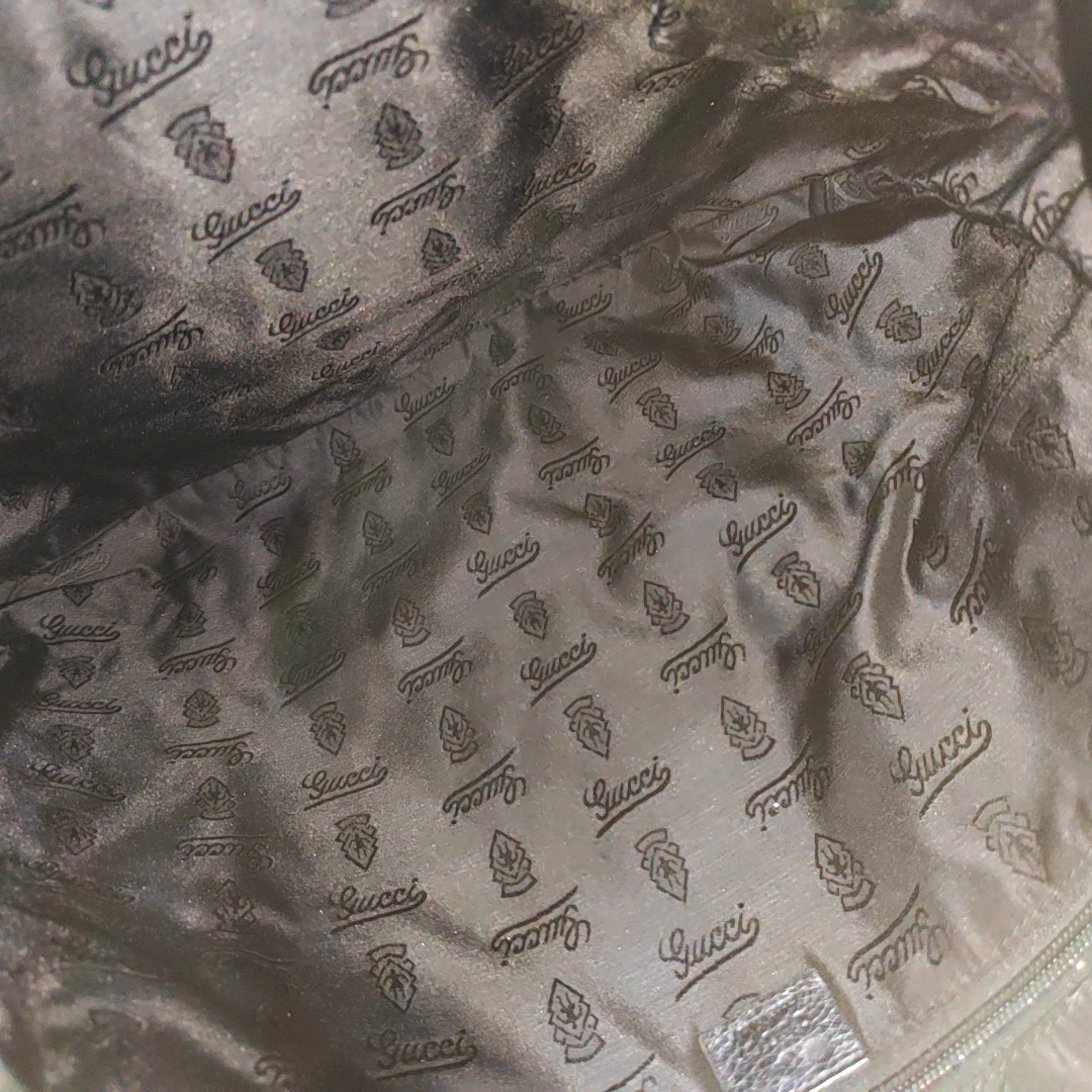 GUCCI Tote bag Black Cowhide Camouflage Single Shoulder Bag Silver Hardware Removable shoulder strap-(SKU)-947588323