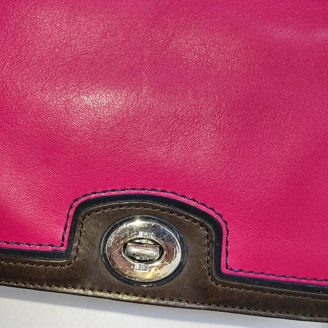 COACH LEGACY PATRICIA Blush Pink Leather Single Shoulder Bag Clutch Silver Hardware Removable shoulder strap-(SKU)-938869966