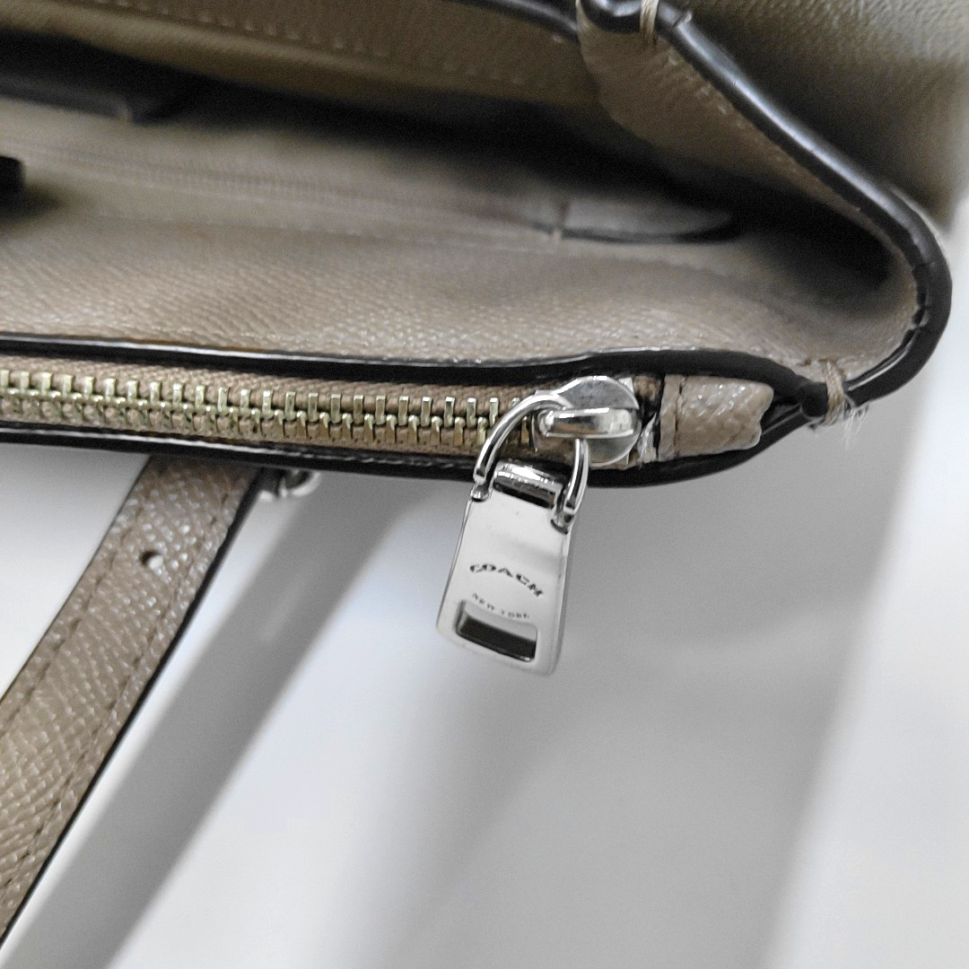 COACH RHYDER Gray Leather Carriage Single Shoulder Handbag Silver Hardware shoulder straps-(SKU)-932590203
