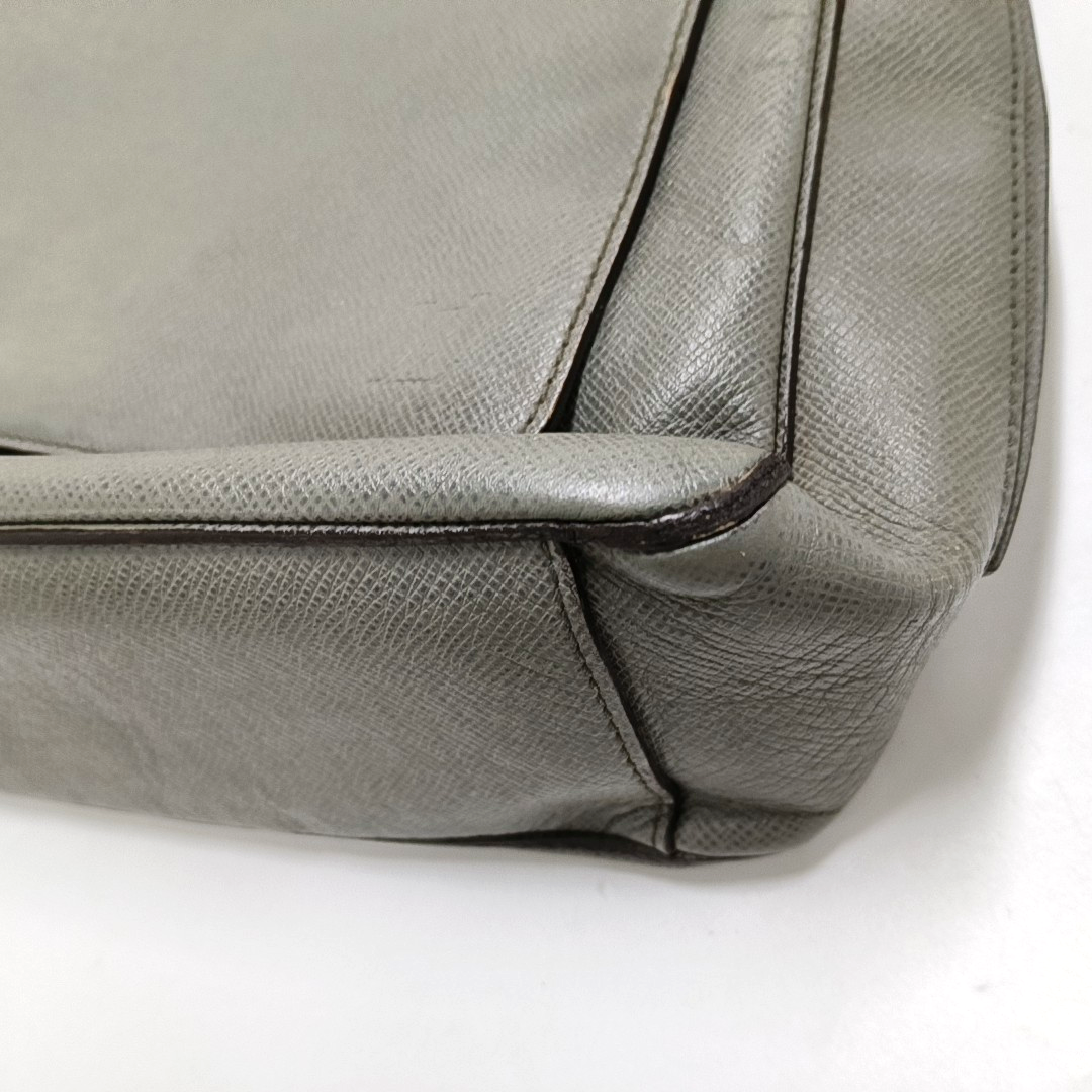 LOUIS VUITTON ROMAN Gray Cowhide Crossbody Single Shoulder Bag Silver Hardware-(SKU)-958340787