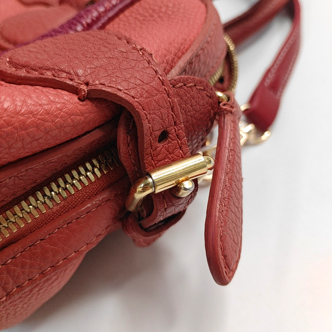 BURBERRY Orange Cowhide Single Shoulder Bag Handbag Crossbody Bag Golden hardware-(SKU)-943185246