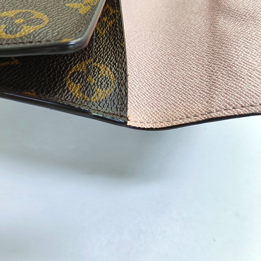 LOUIS VUITTON JOSÉPHINE Brown coated canvas vintage wallet Golden hardware-(SKU)-951380738
