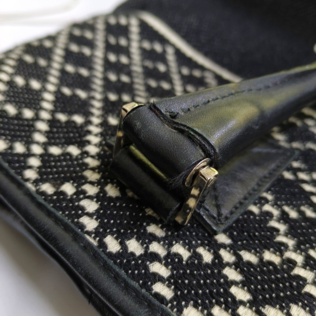 GUCCI Princy Black Fabric Jacquard Single Shoulder Bag Golden hardware-(SKU)-955712235