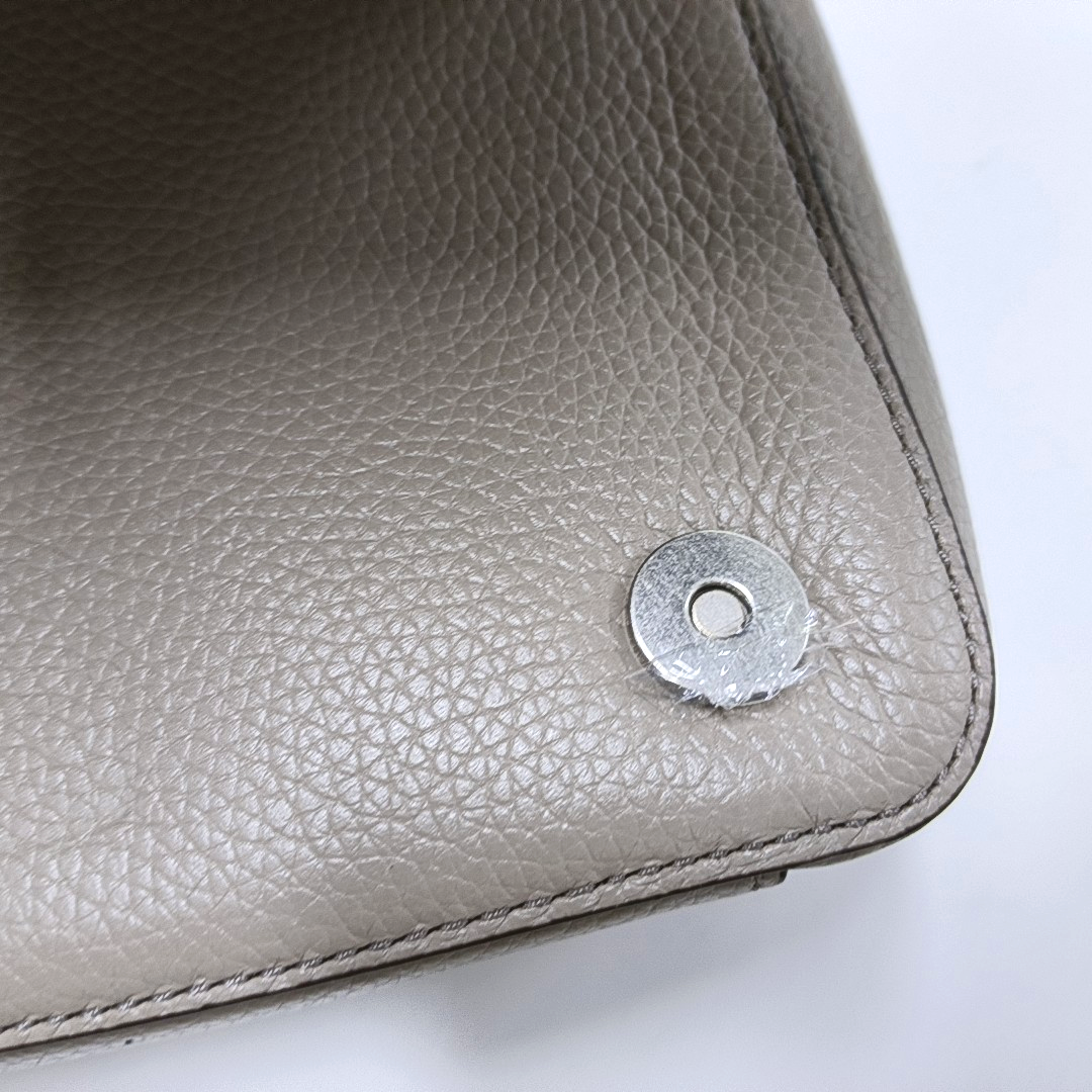 TORY BURCH Britten Gray cowhide embossed crossbody bag, shoulder bag Silver Hardware-(SKU)-943475840