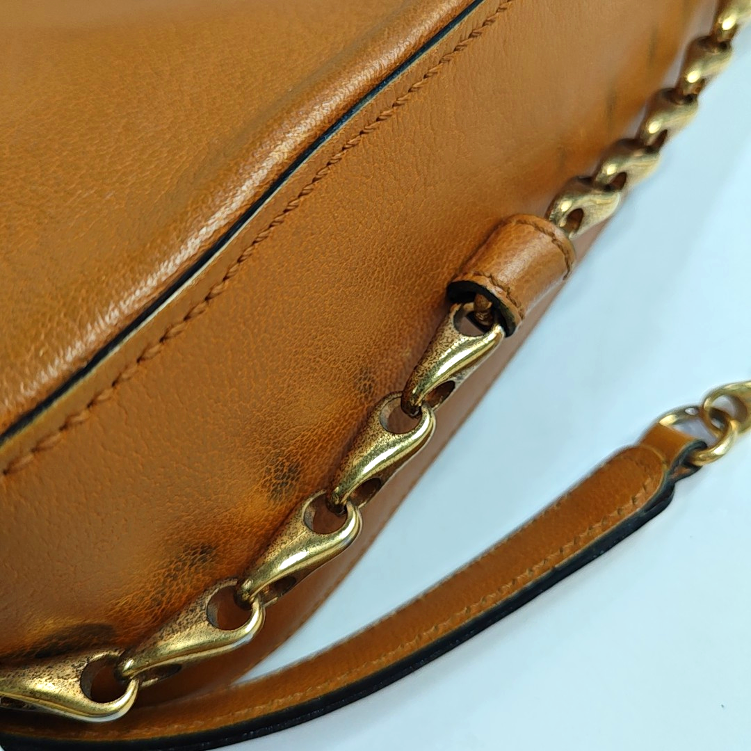 CELINE Brown Cowhide Single Shoulder Bag Golden hardware-(SKU)-944792224