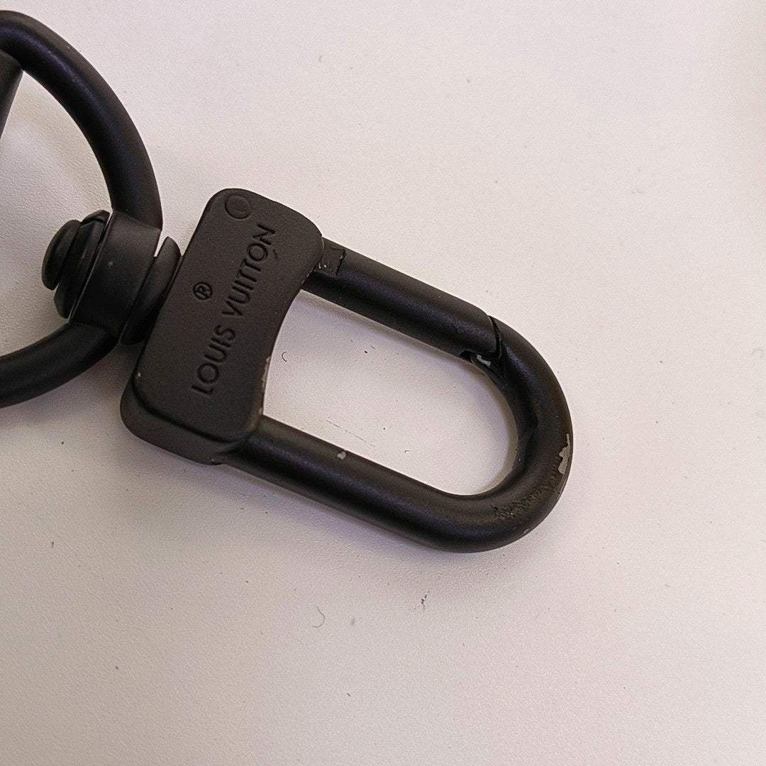 LOUIS VUITTON AEROGRAM Black Leather Printed Shoulder Bag Crossbody Bag with Detachable Strap-(SKU)-966236280