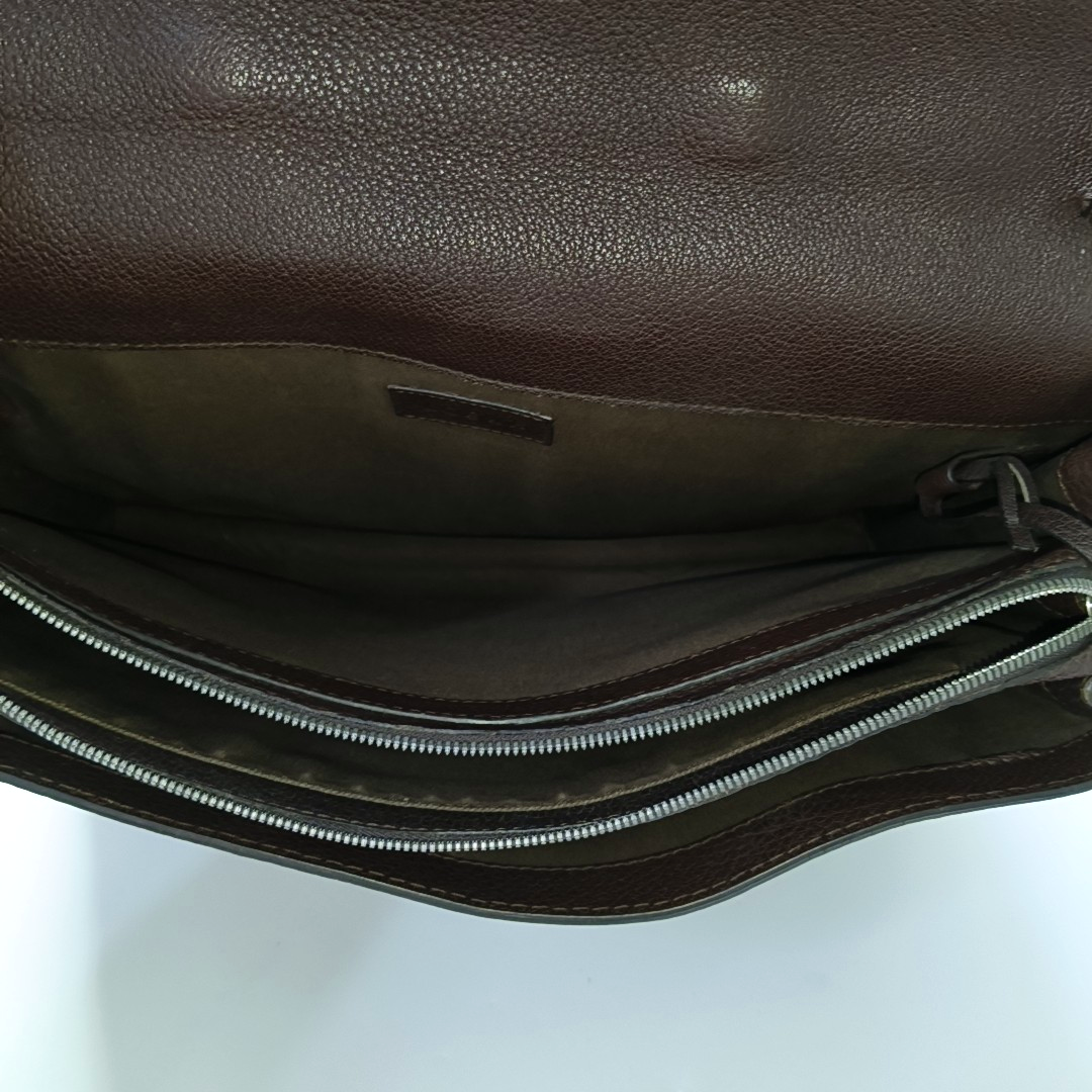 LOEWE Dark Brown Cowhide Handbag Single Shoulder Bag Crossbody Golden hardware-(SKU)-960024016