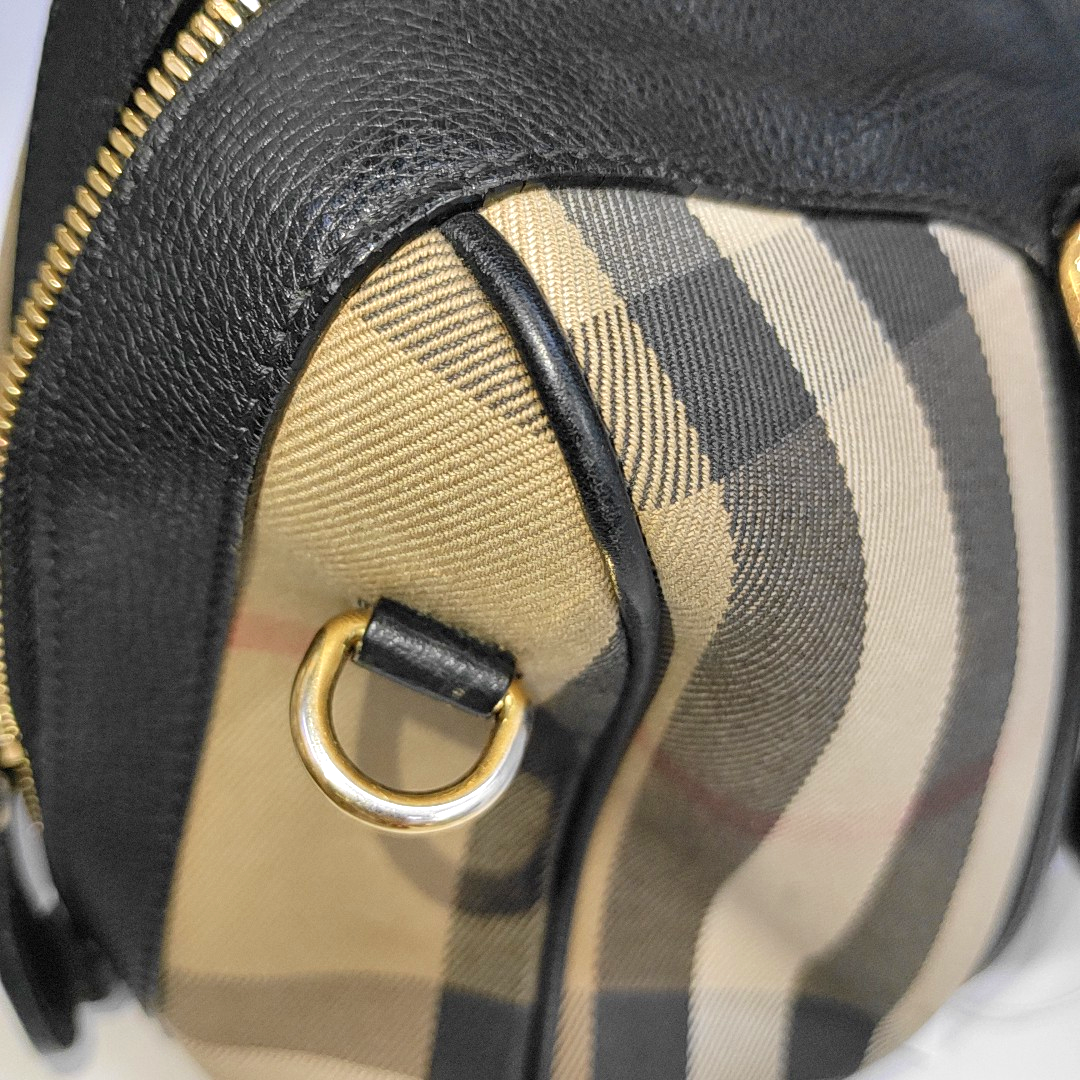BURBERRY Alchester Multicolor Canvas Handbag Golden hardware-(SKU)-939790011