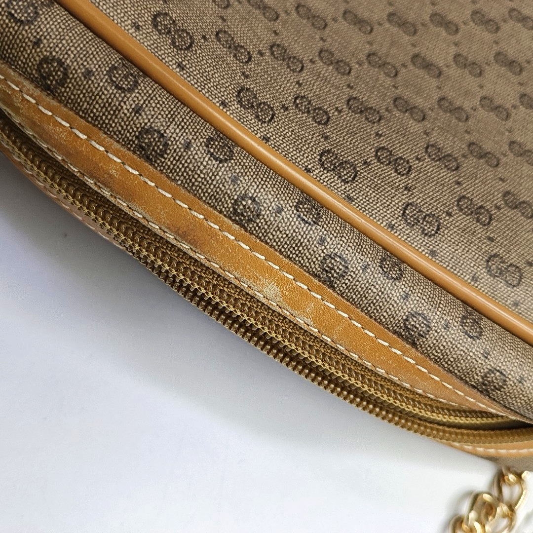 GUCCI Camera Bag Brown Coated Canvas Monogram Handbag Crossbody Single Shoulder Bag Golden hardware-(SKU)-945952111