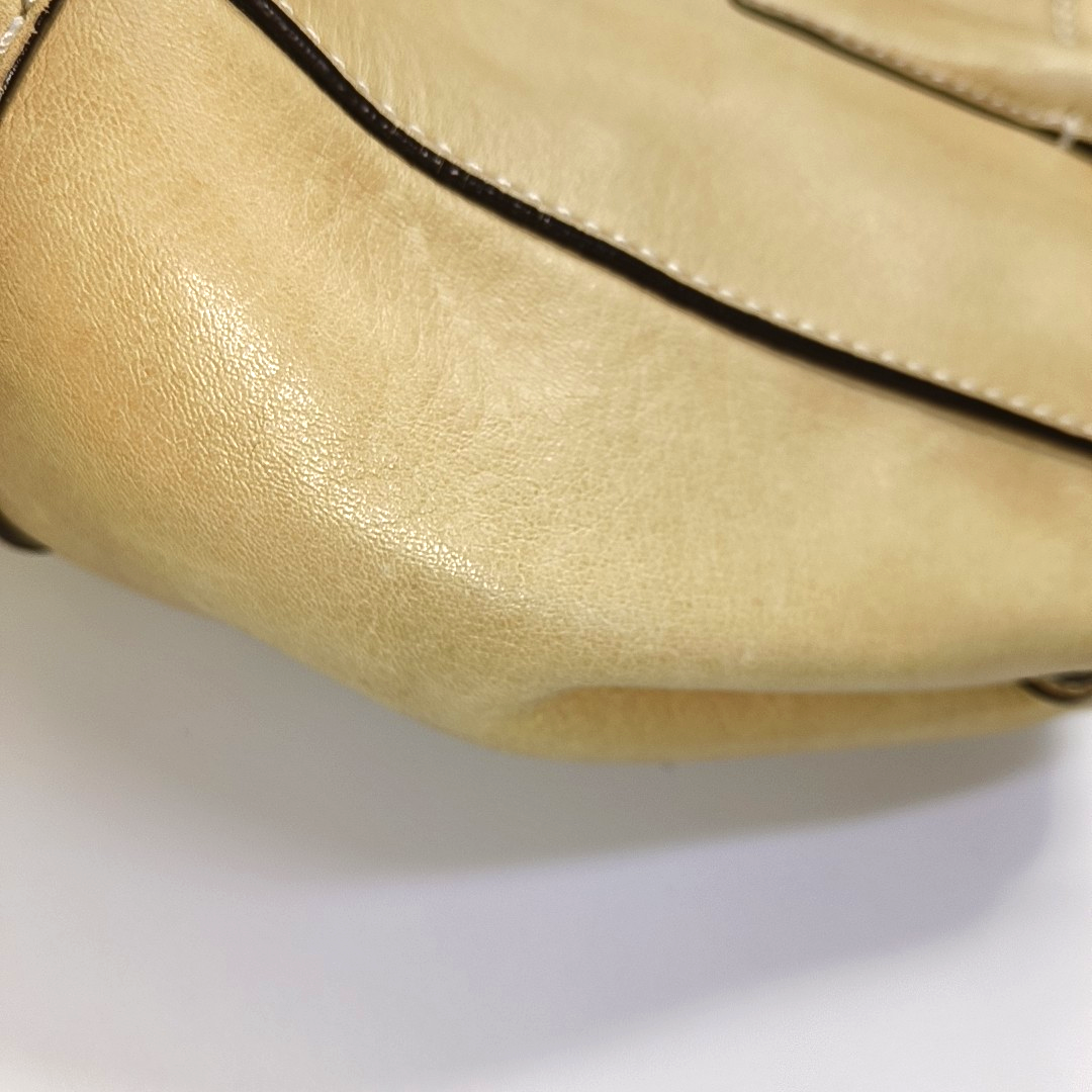 COACH Tote bag Khaki Leather Single Shoulder Bag and Handbag Golden hardware-(SKU)-933061501