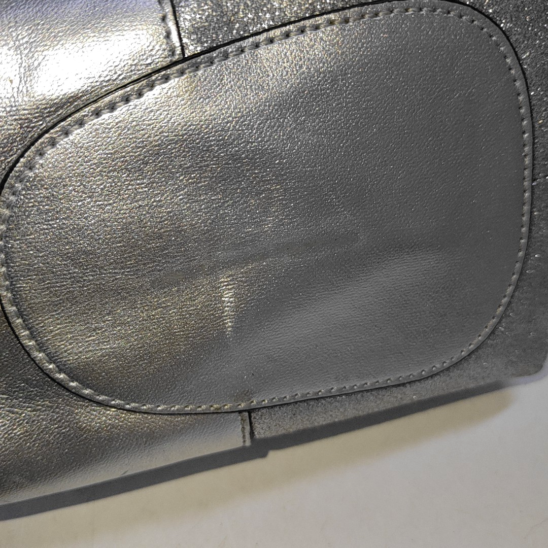 GUCCI Silver cowhide patchwork handbag Silver Hardware-(SKU)-939895512