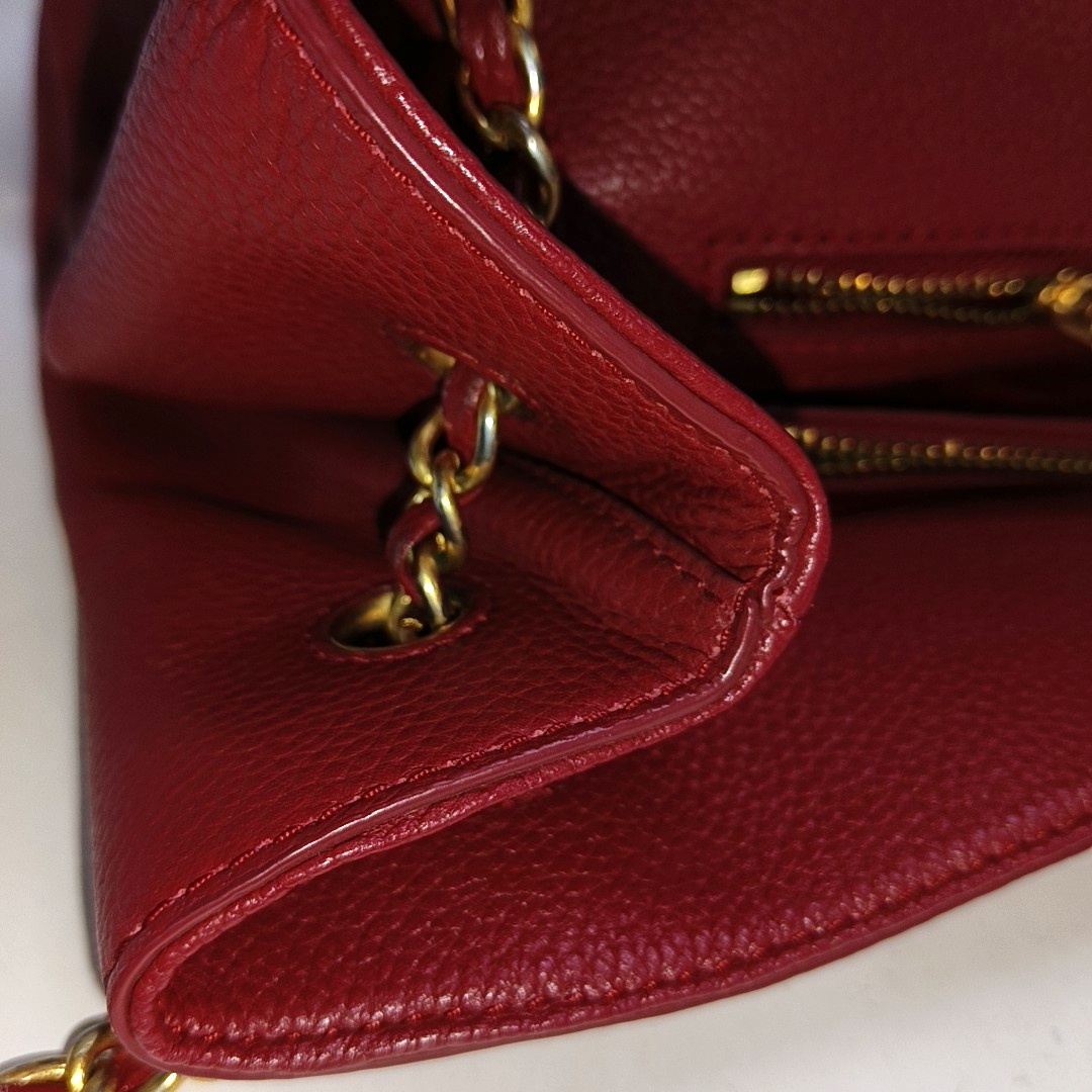 TORY BURCH Britten Red Cowhide Single Shoulder Bag Golden hardware-(SKU)-14400670