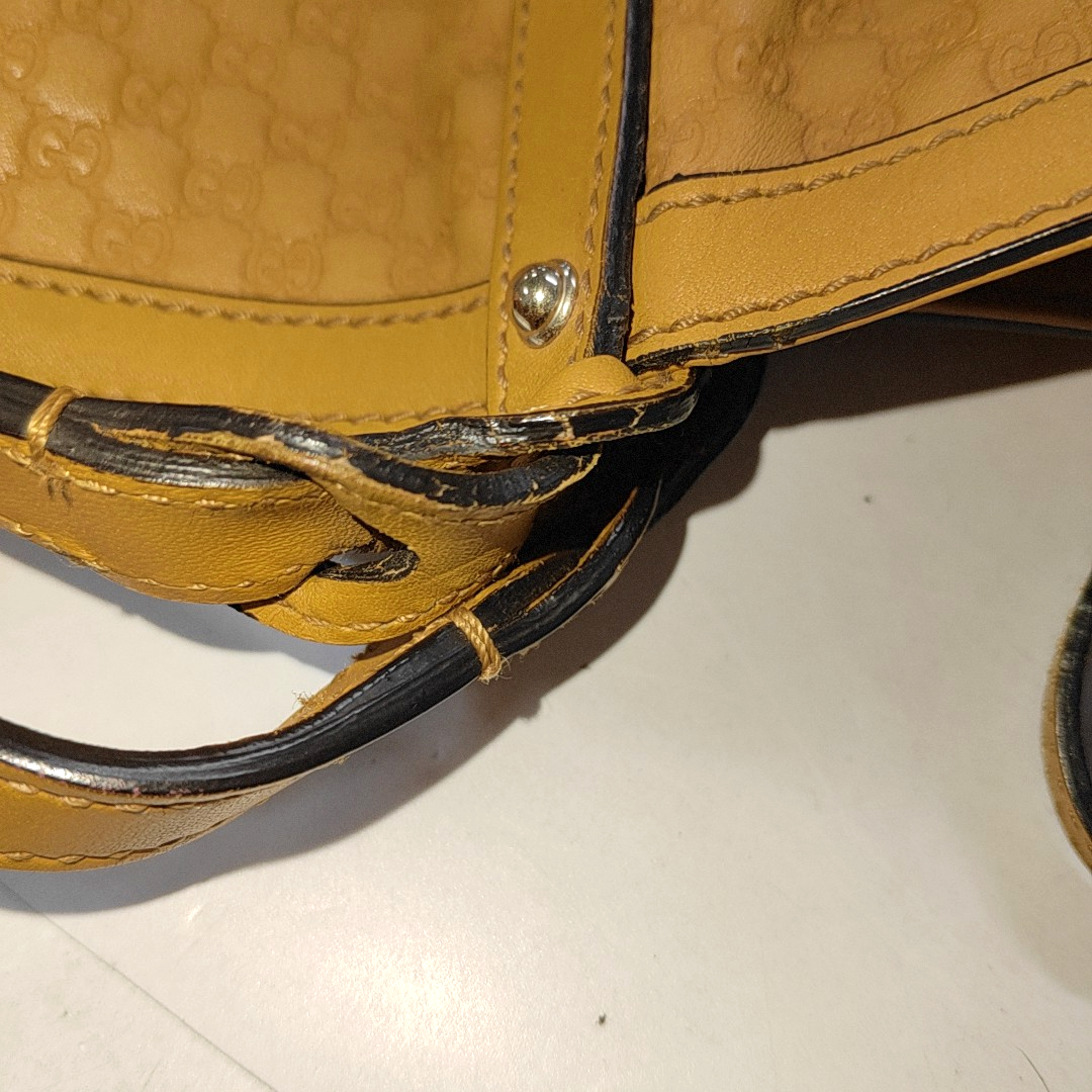 GUCCI Tote bag Yellow Calfskin Monogrammed Quilted Single Shoulder Bag, Handbag Golden hardware Sub-bag-(SKU)-14459801