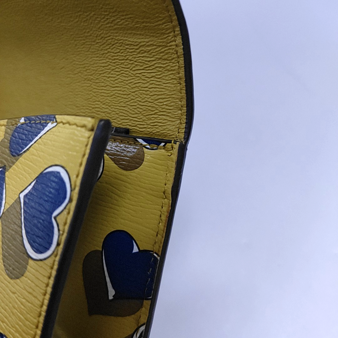 GUCCI Yellow Leather Printed Wallet Golden hardware-(SKU)-959900528