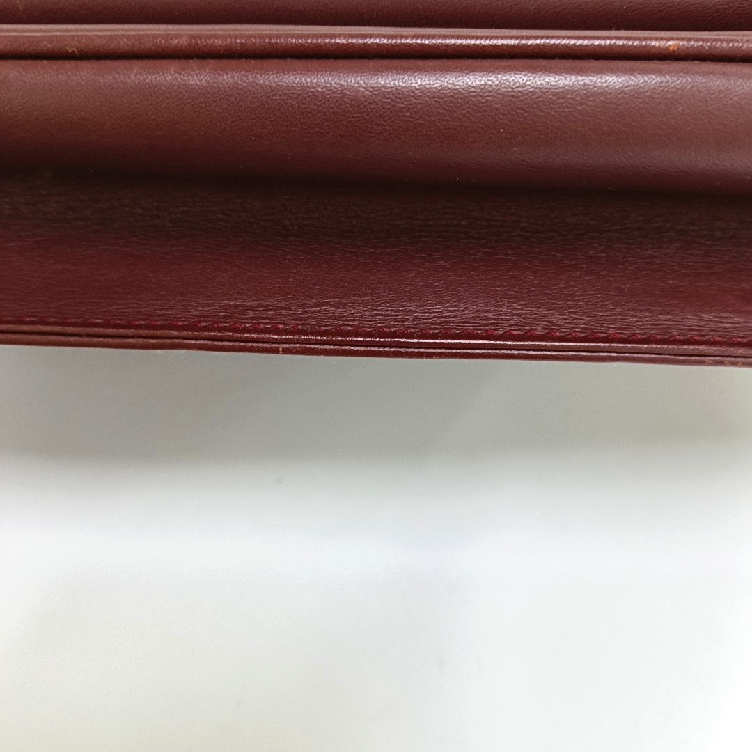 Cartier Burgundy Leather Single Shoulder Bag Golden hardware-(SKU)-940925520