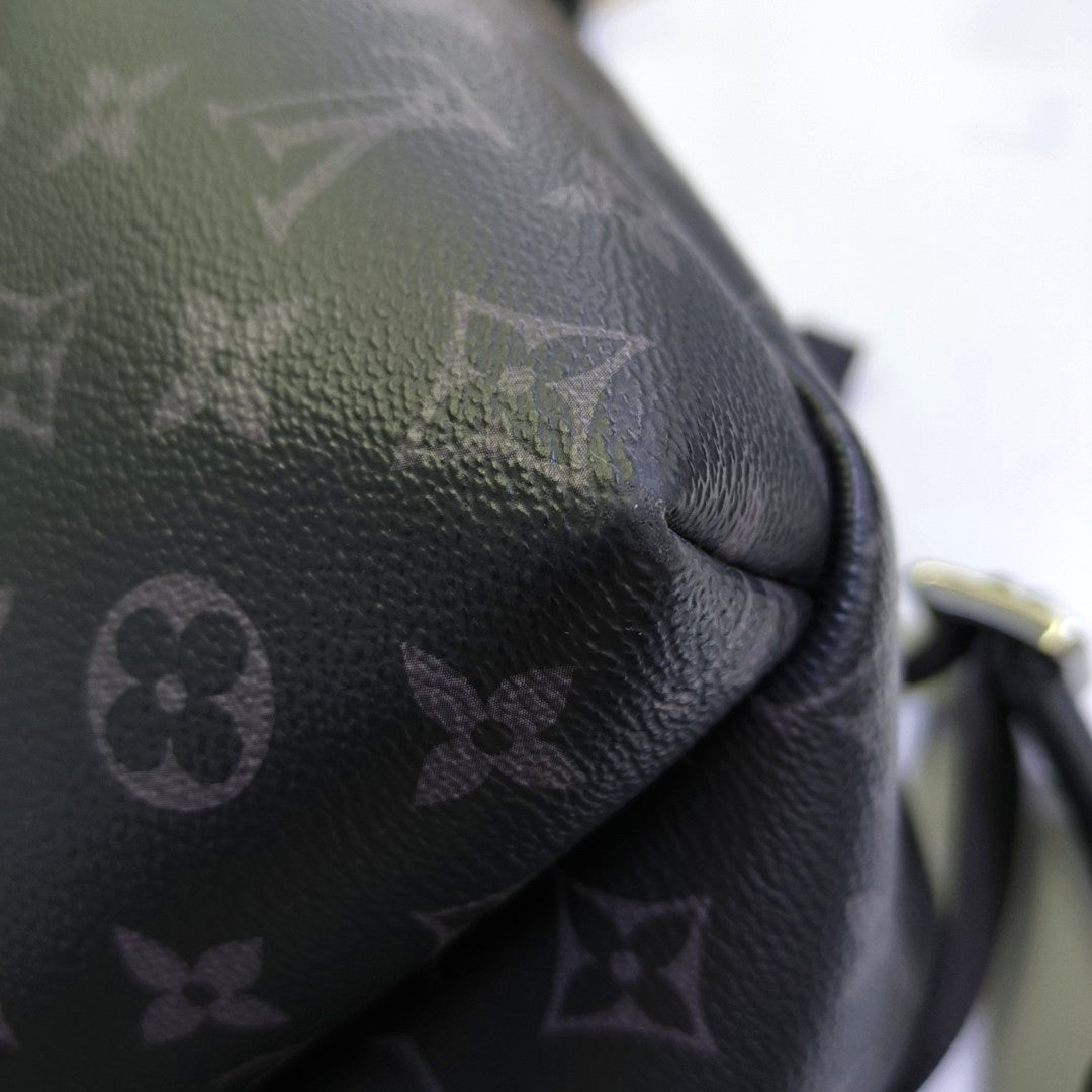 LOUIS VUITTON DISCOVERY Small Black Coated Canvas Monogram Black Samurai Backpack Tote Bag with Silver Hardware-(SKU)-967721864