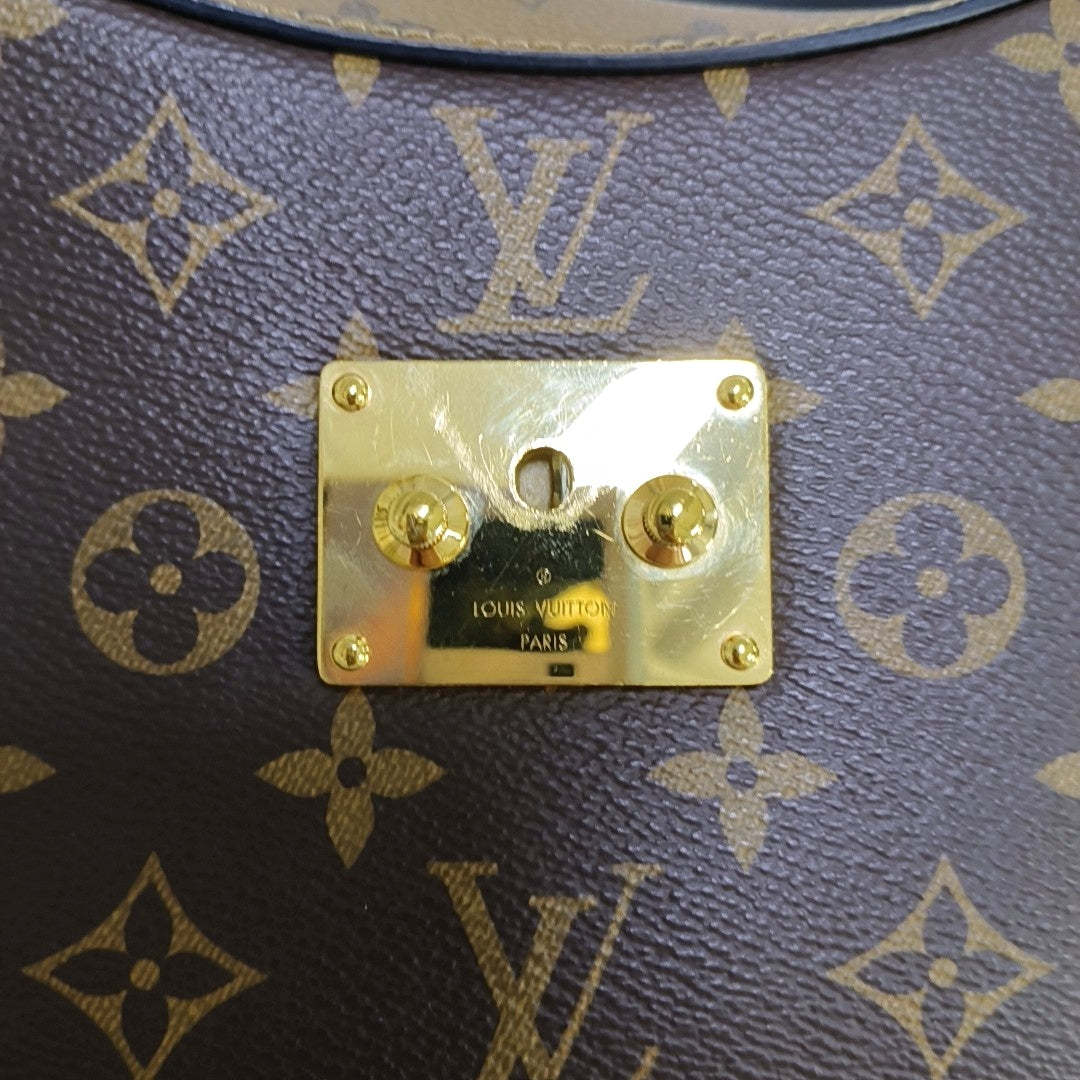 LOUIS VUITTON TWINNY Brown Coated Canvas Monogram Shoulder Bag, Crossbody, Handle Bag with Two Detachable Straps, Golden Hardware-(SKU)-967055617