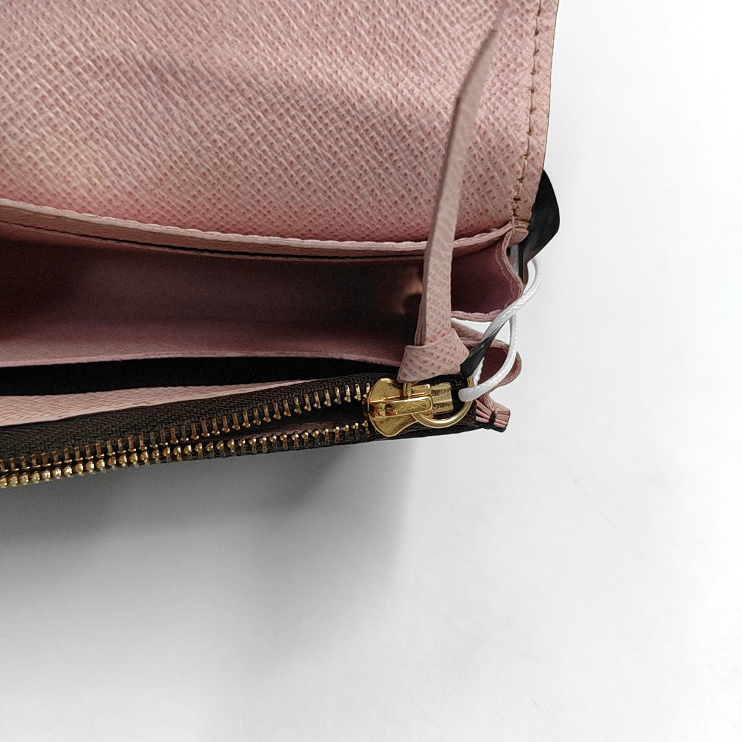 LOUIS VUITTON ROSALIE Brown coated canvas vintage wallet Golden hardware-(SKU)-952125197
