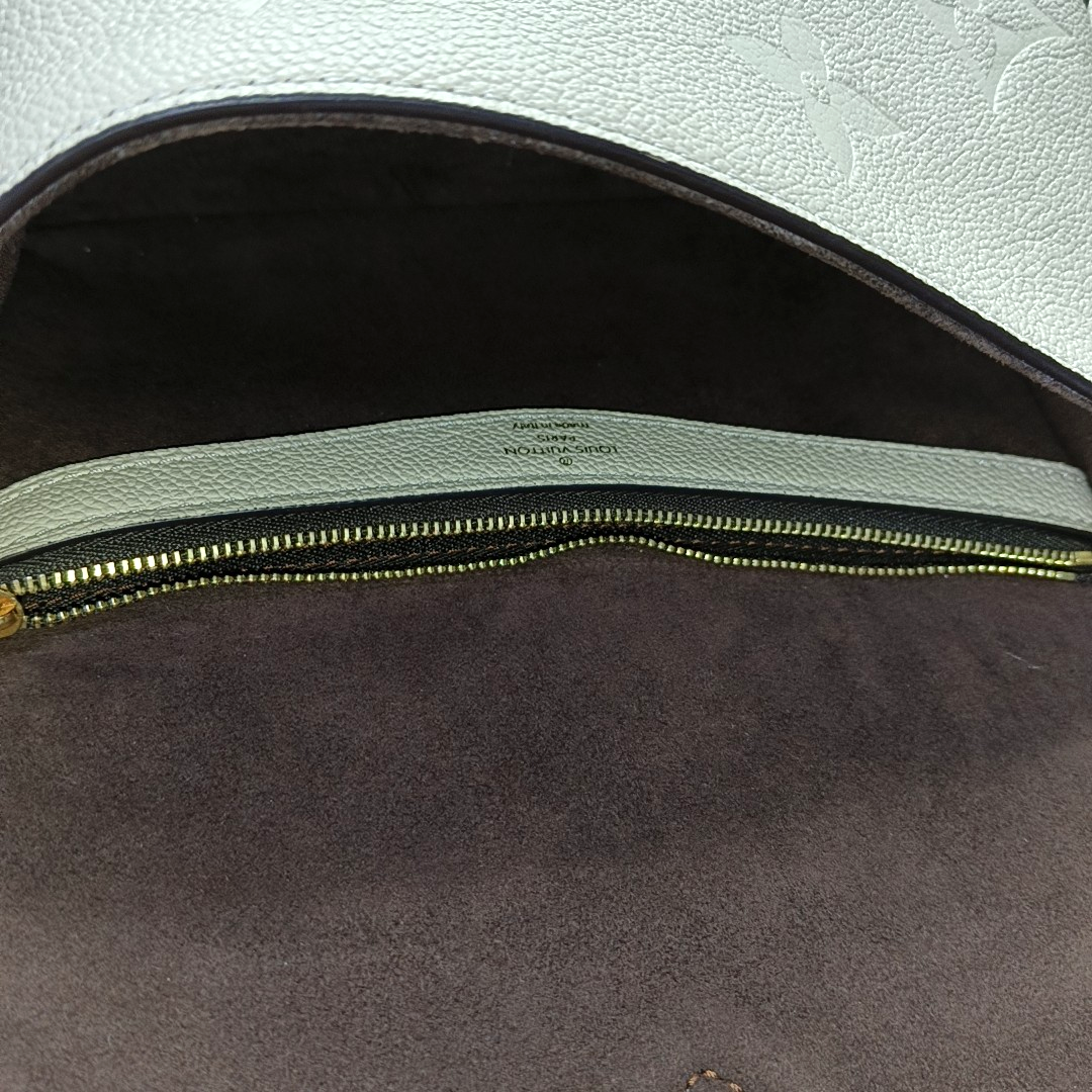 LOUIS VUITTON DIANE Beige Leather Monogram Shoulder Bag Tote with Detachable Strap-(SKU)-954097880