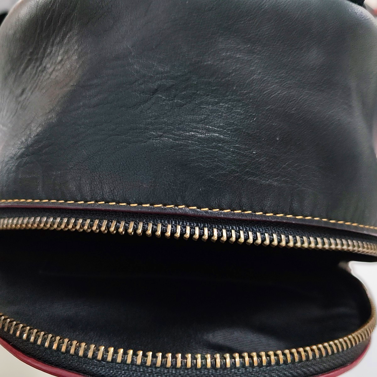 COACH CHARLIE Black Leather Backpack Shoulder Bag Golden hardware-(SKU)-950368731