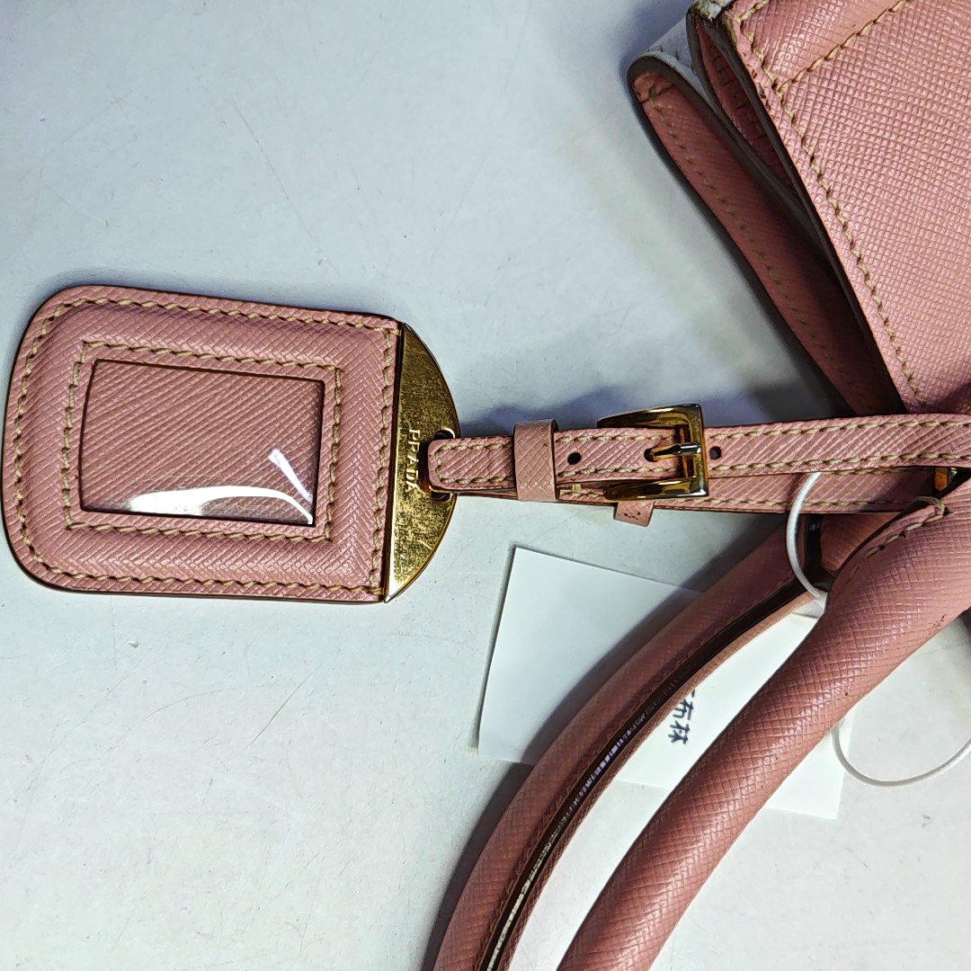 PRADA Tote bag Pink Calfskin Logo Tote Bag Golden hardware-(SKU)-958685441
