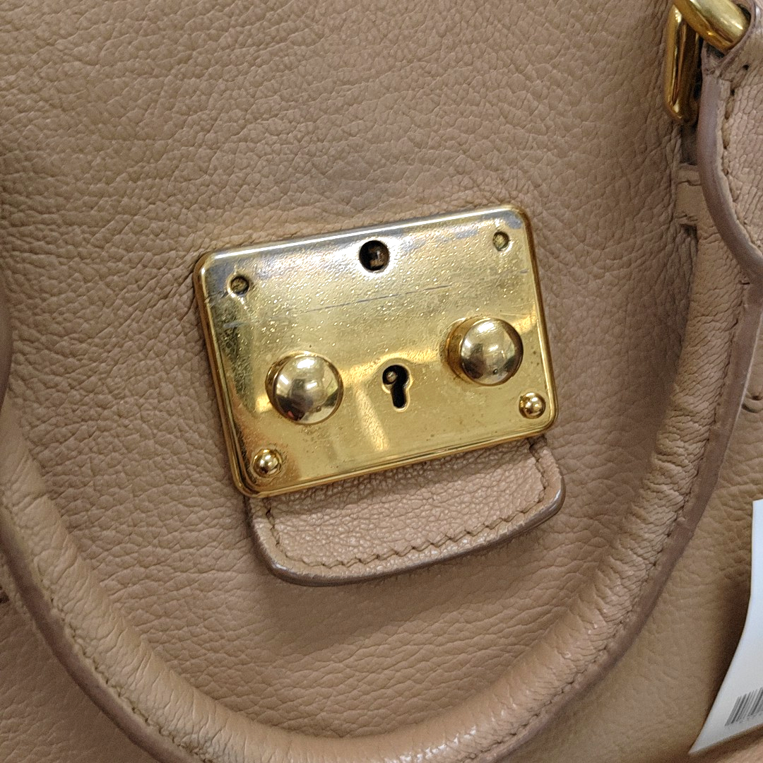 Miu Miu Tote bag Khaki cowhide crossbody handbag single shoulder bag Golden Silver Hardware Removable shoulder strap-(SKU)-952659036