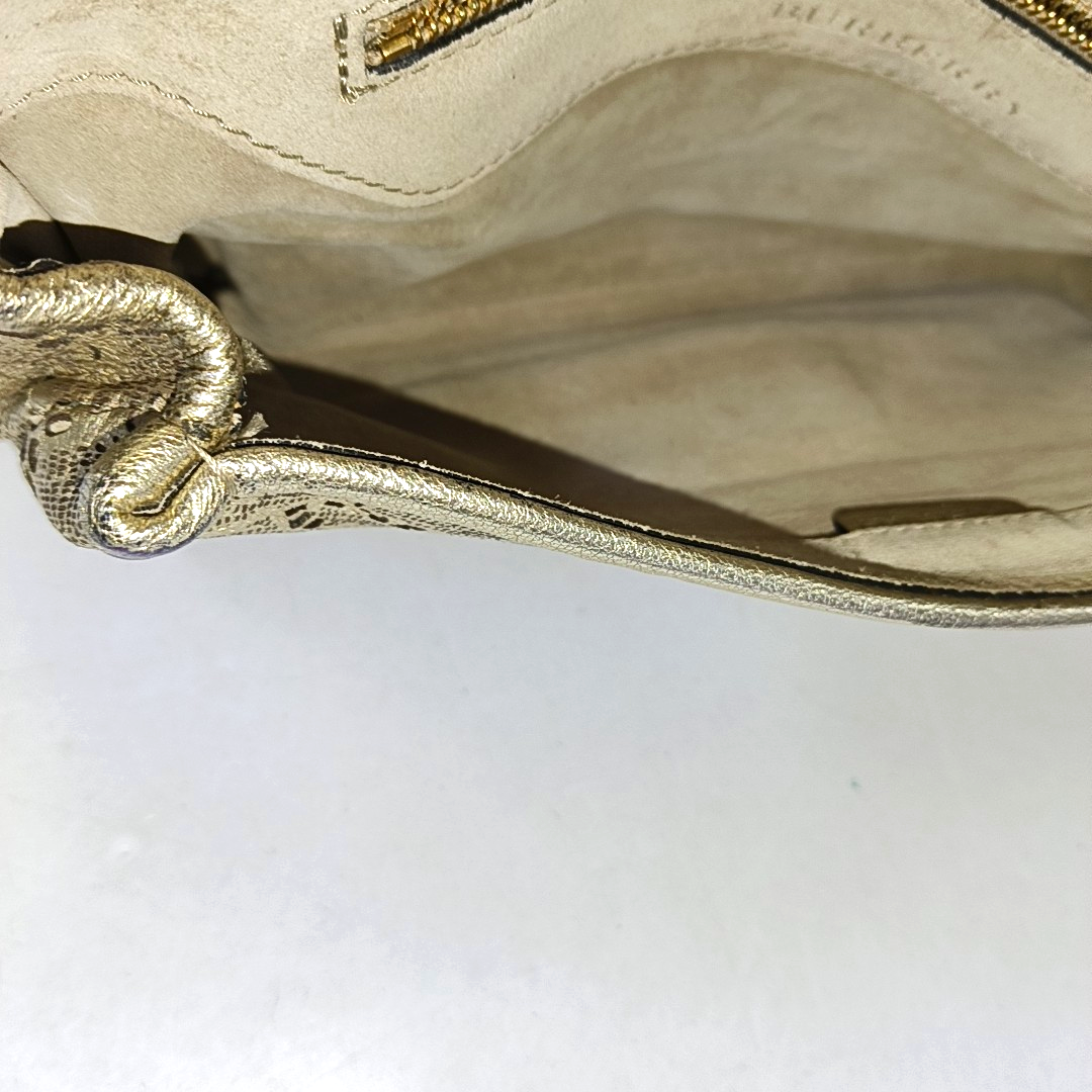 BURBERRY Champagne Leather Shoulder Bag Crossbody Golden hardware Removable shoulder strap-(SKU)-950089818
