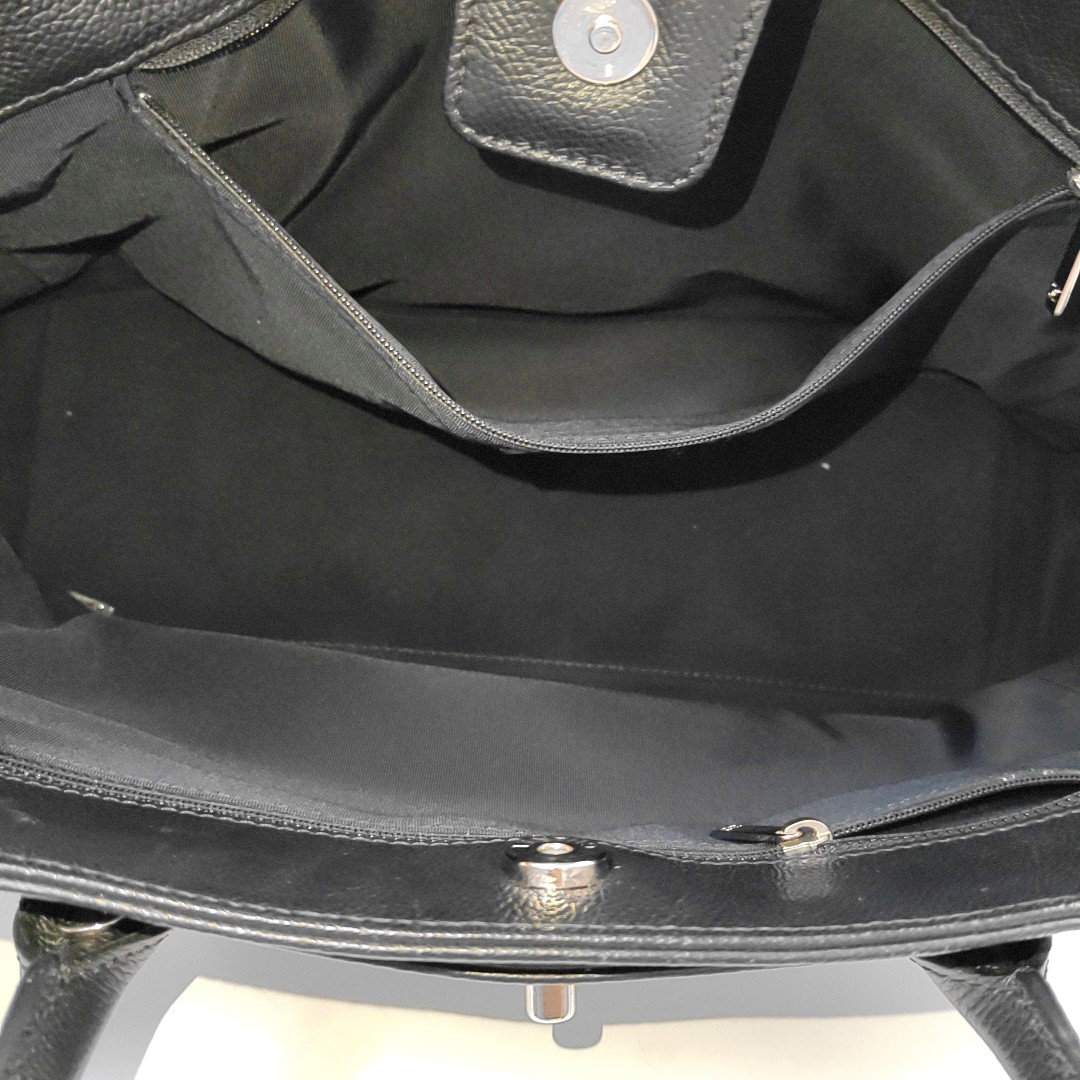 CHANEL CERF Black Calfskin Leather Shoulder Bag with Removable Strap-(SKU)-954658112