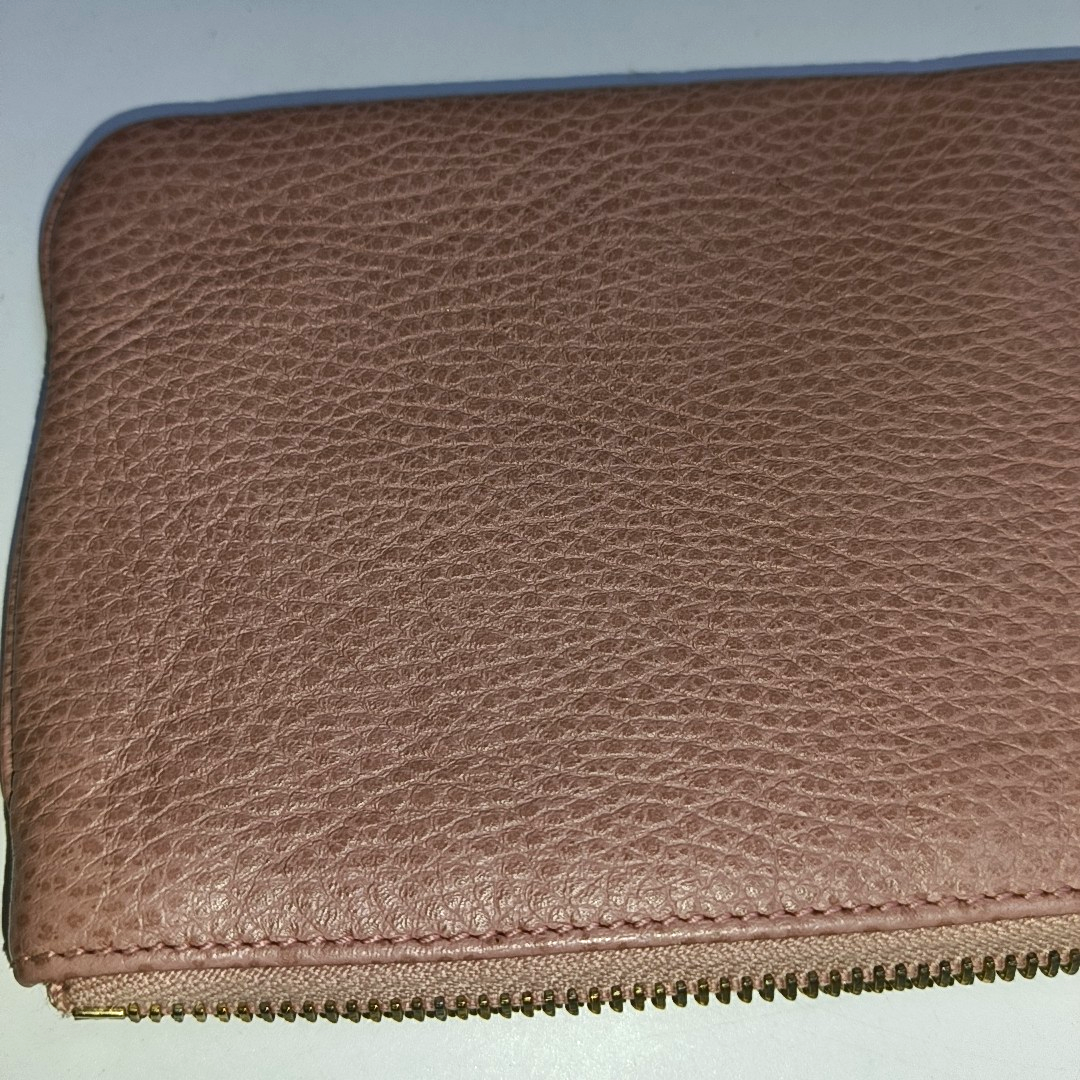 GUCCI Pink Cowhide Pocketbook Golden hardware-(SKU)-935685541