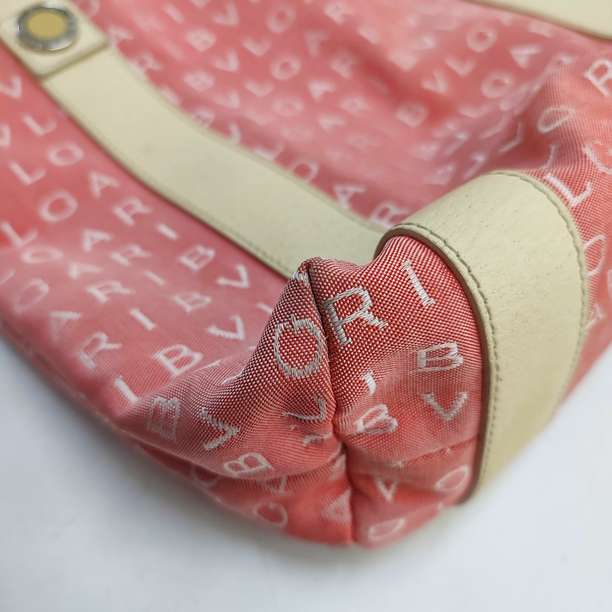 BVLGARI SOPHIA Pink Canvas Floral Handbag Single Shoulder Bag Golden hardware Sub-bag-(SKU)-949452566