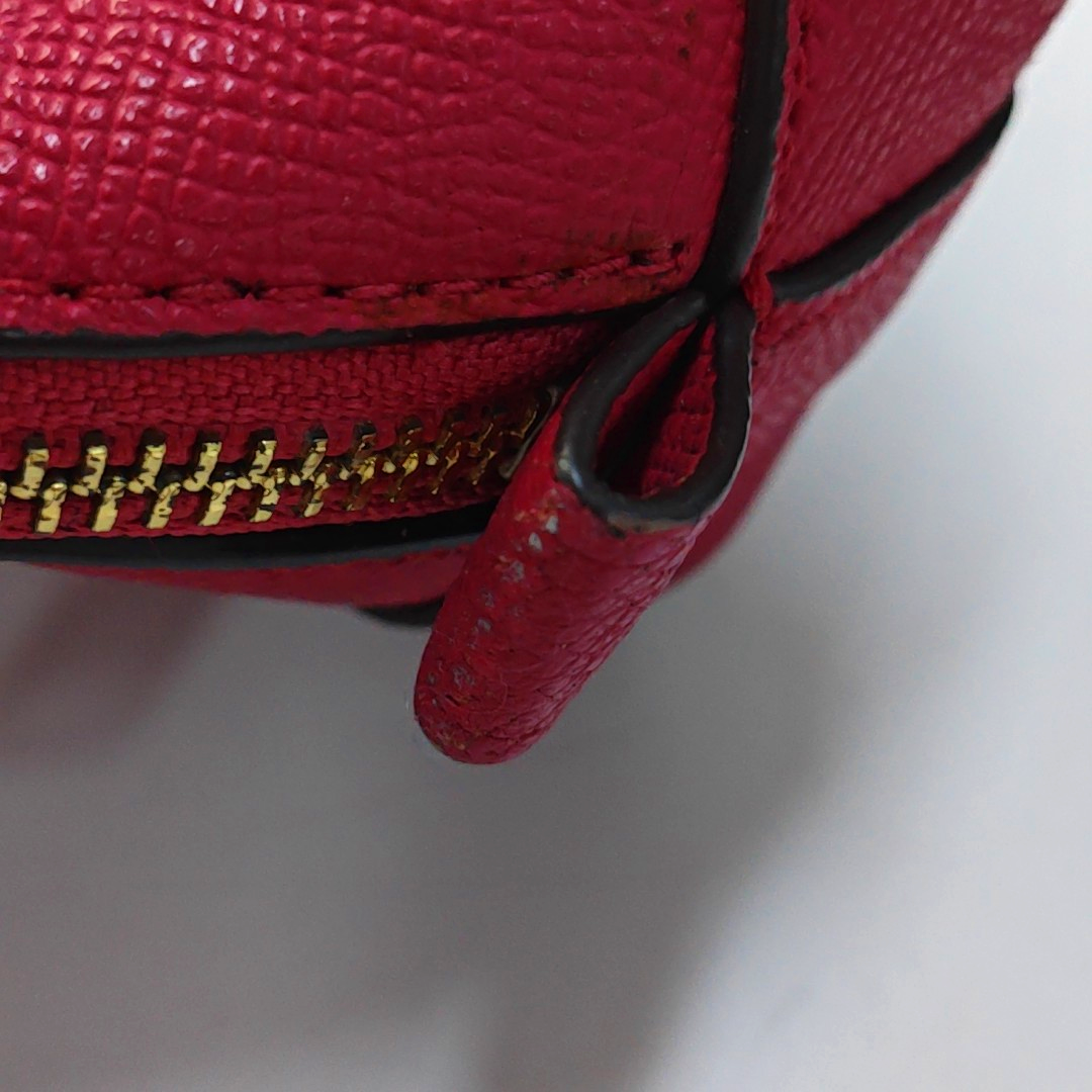 COACH SIERRA Medium size Red Leather Shoulder Bag Crossbody Tote Bag Silver Hardware Removable shoulder strap-(SKU)-948647189