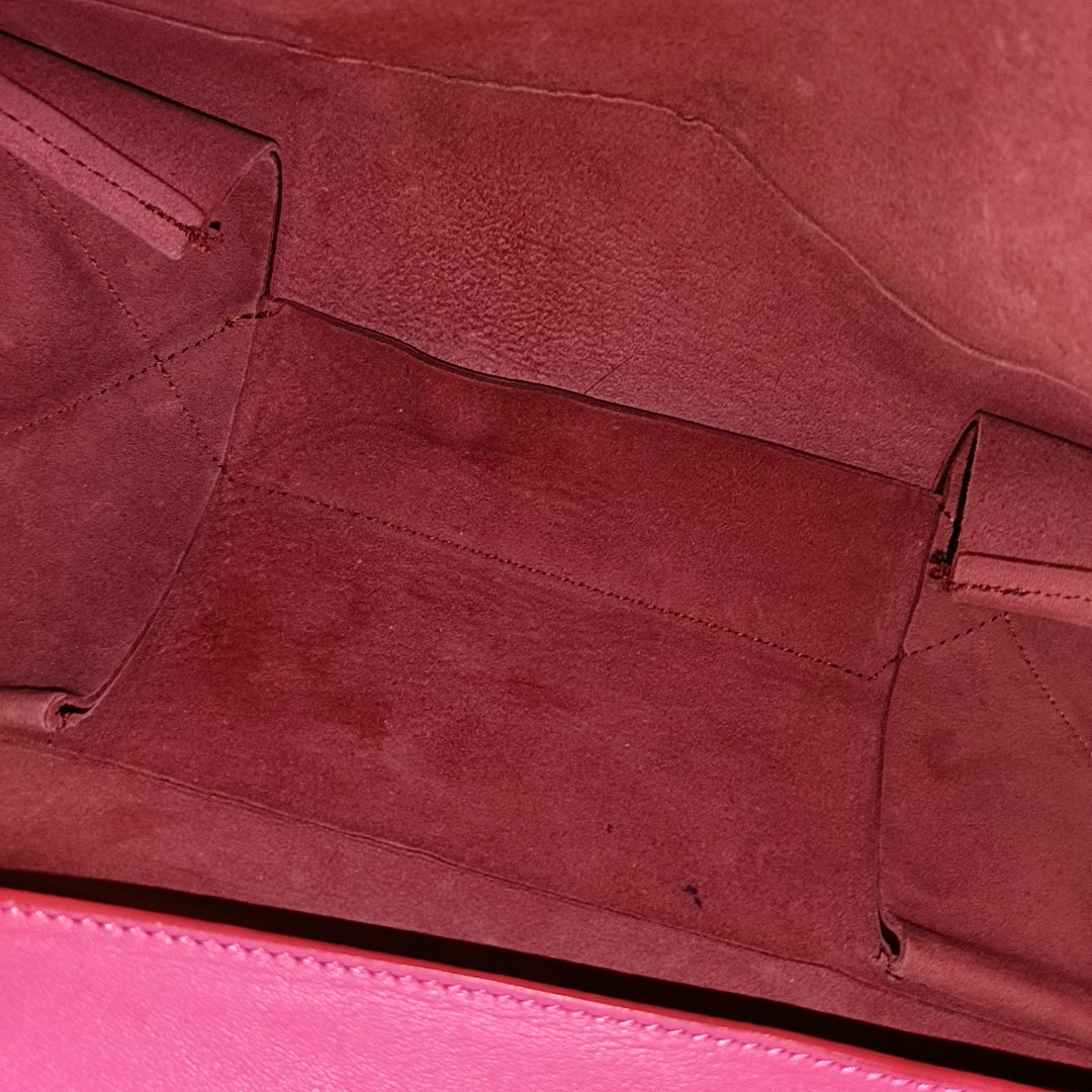 CELINE VERTICAL CABAS Pink Leather Tote Bag Golden hardware-(SKU)-944804714