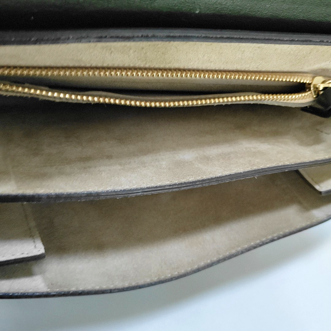Chloé Faye Medium size Dark Green Leather Crossbody Shoulder Bag Golden hardware Removable shoulder strap-(SKU)-959719535