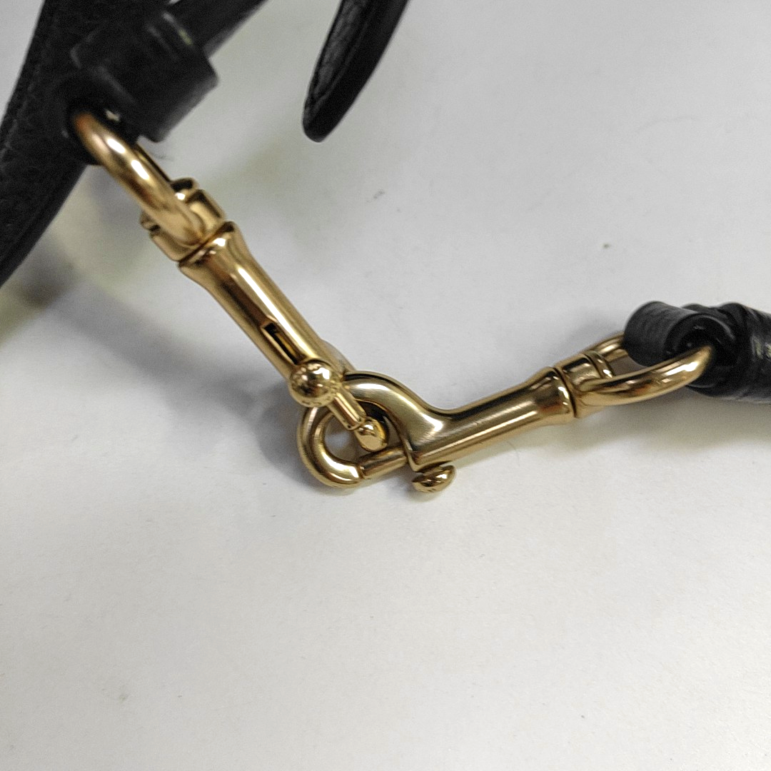 COACH 26 Black cowhide crossbody handbag single shoulder bag Golden hardware Removable shoulder strap-(SKU)-935730151