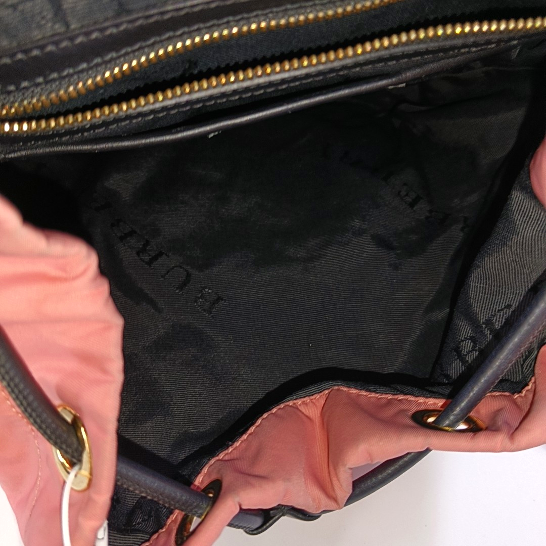 BURBERRY The Rucksack Medium size Pink Nylon Backpack Golden hardware-(SKU)-955860054