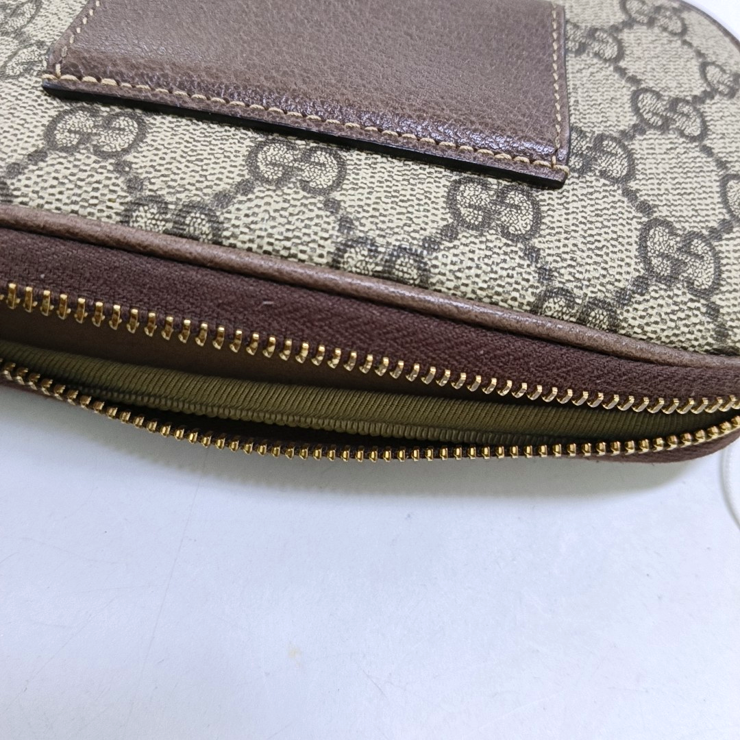 GUCCI Ophidia Beige Coated Canvas Monogrammed Floral Print Handbag腰包/胸包 Golden hardware-(SKU)-951036127